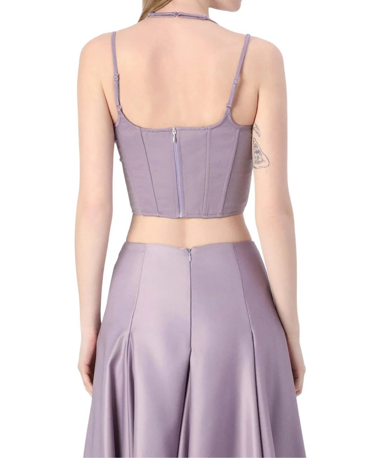 PINKO Top Bustier Canarino-Viola Gesso