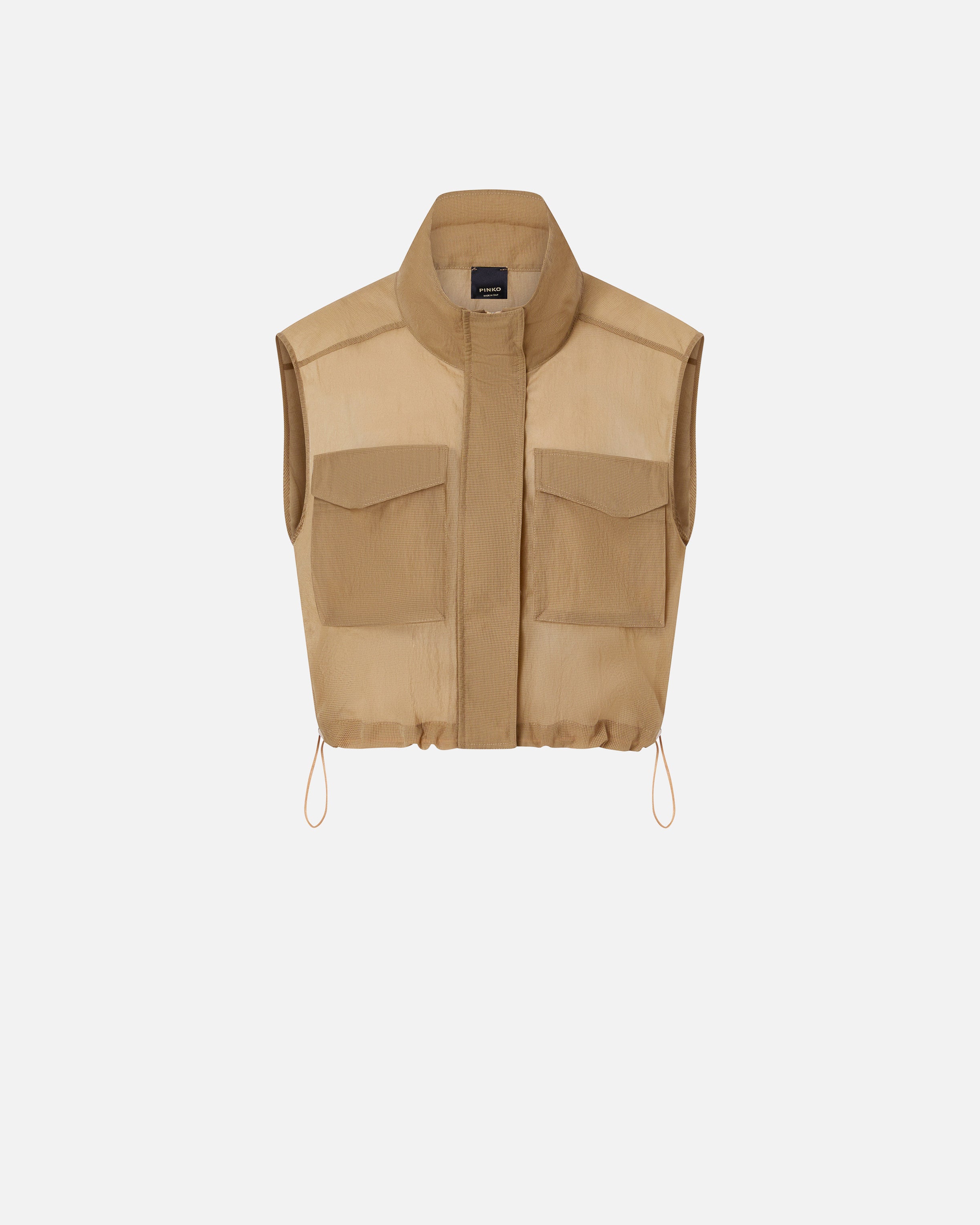 PINKO Gilet Fisarmonica-Marrone