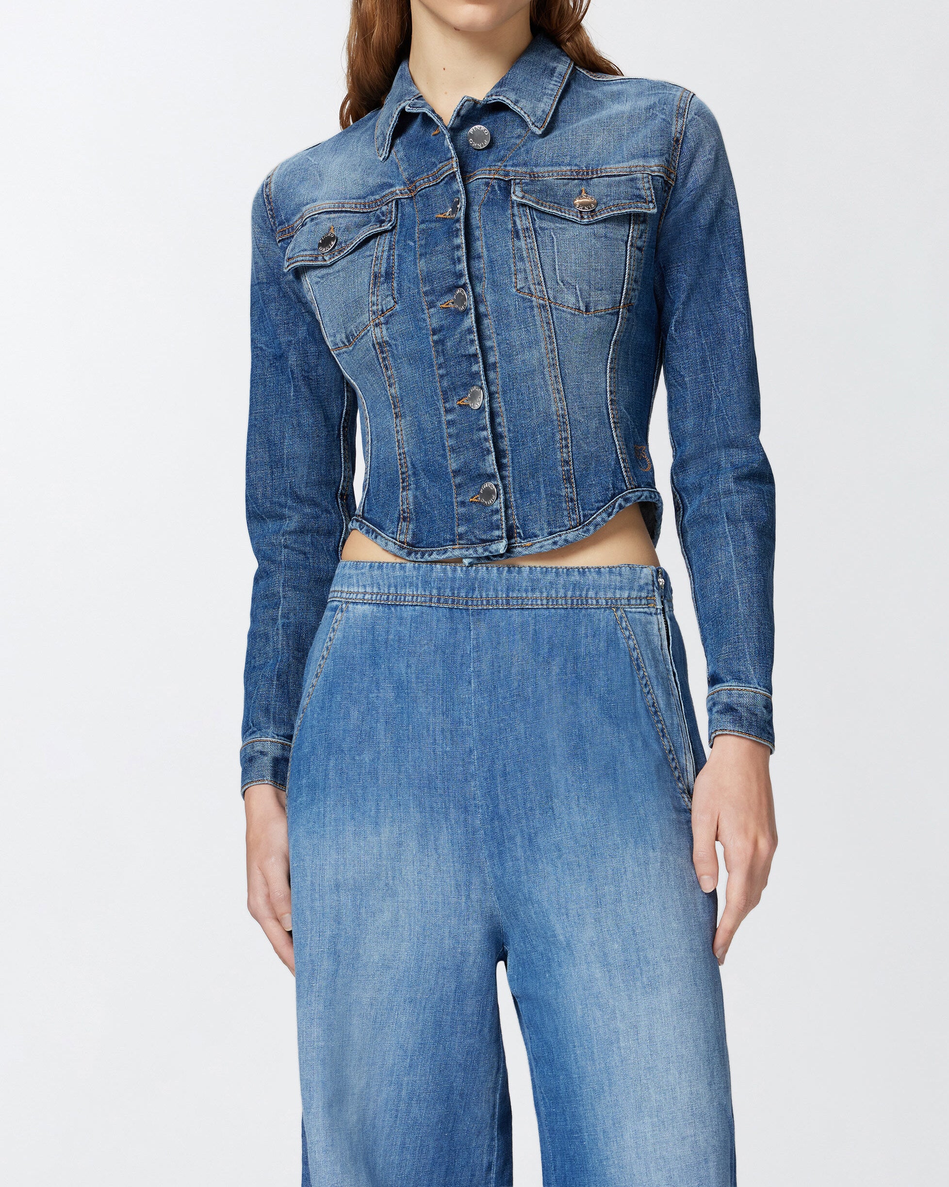 PINKO Giubbino Benachino Denim-Indaco