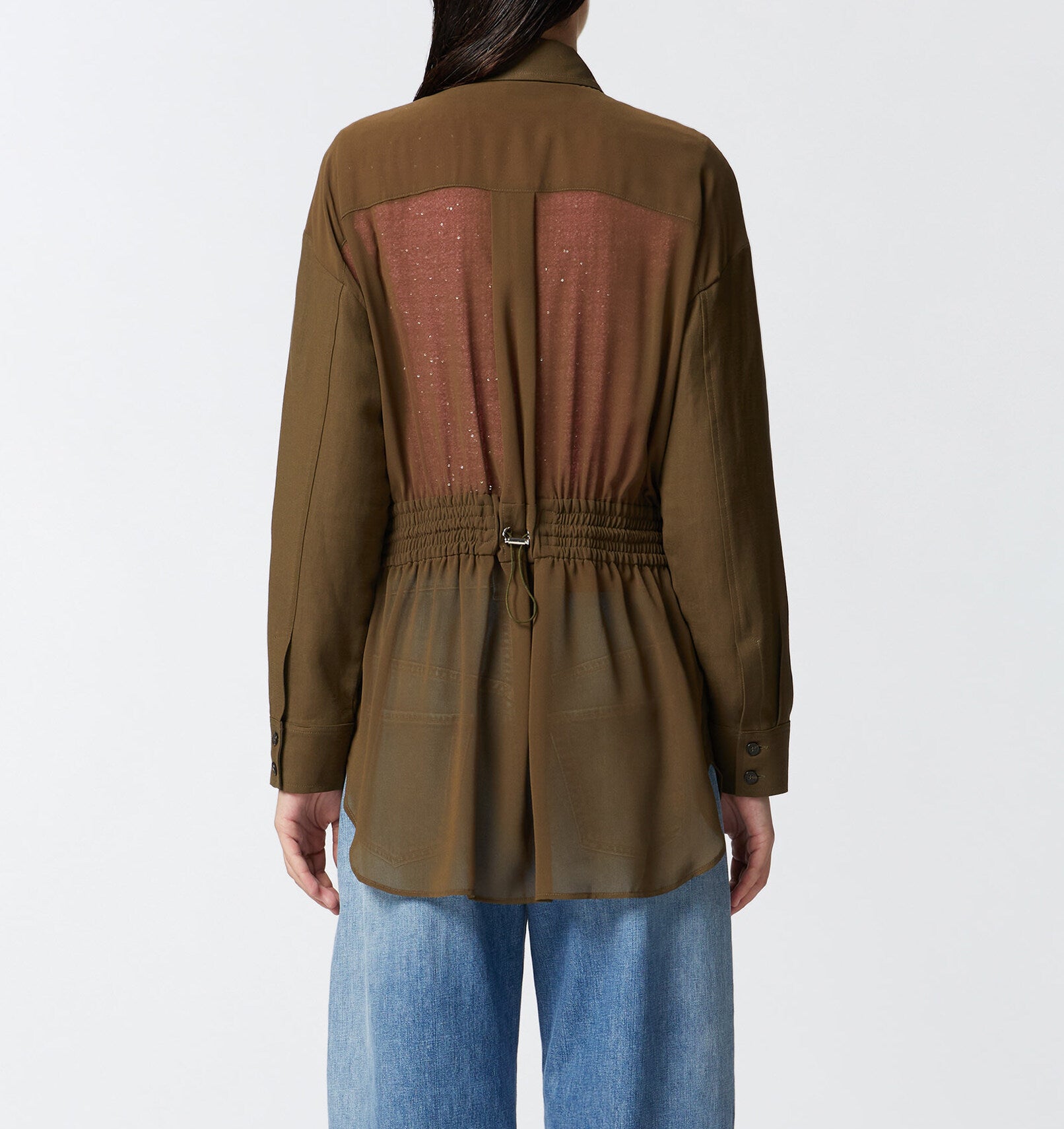 PINKO Giacca Camicia Oramai-Verde Old England