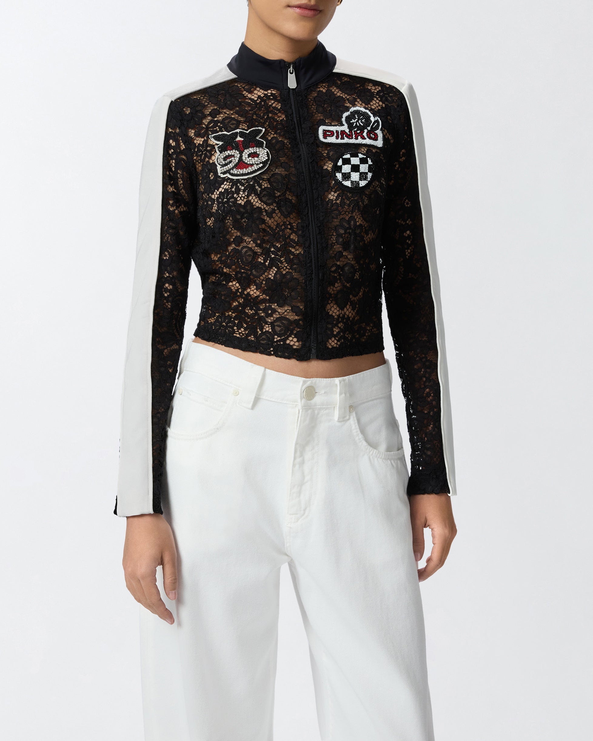 PINKO Giacca Gilbert-Nero Bianco