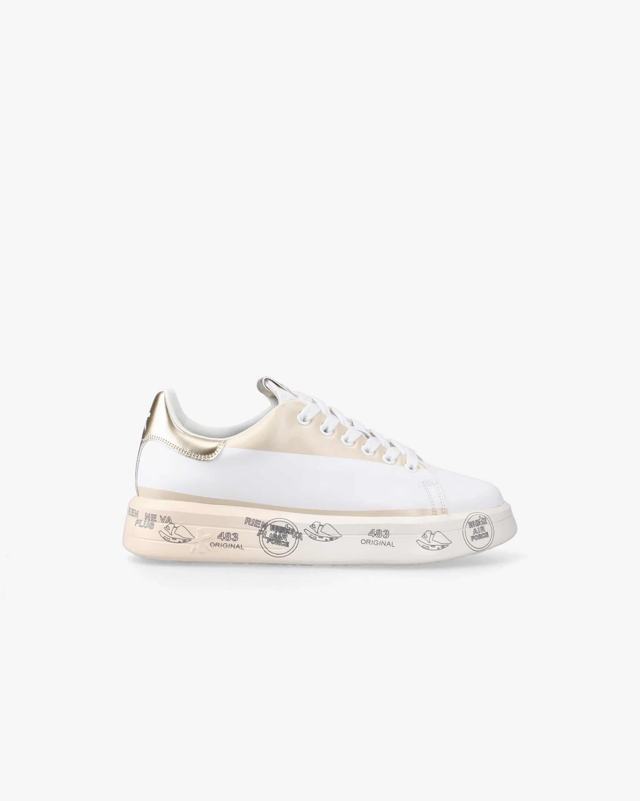 PREMIATA Sneaker Donna Belle 7452-Bianco Beige