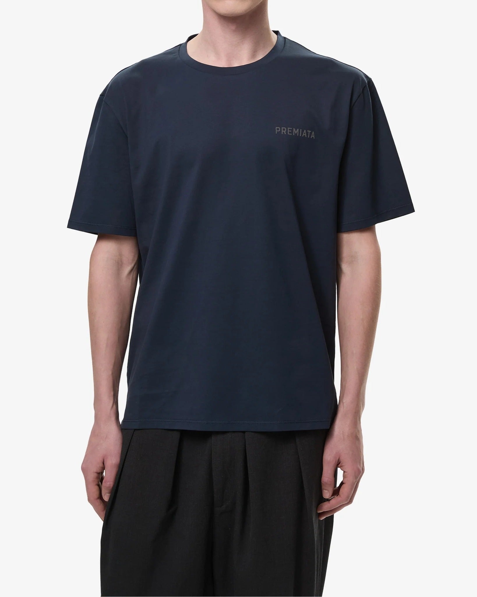 PREMIATA T-Shirt Uomo Jersey Logo Lettering-Blu