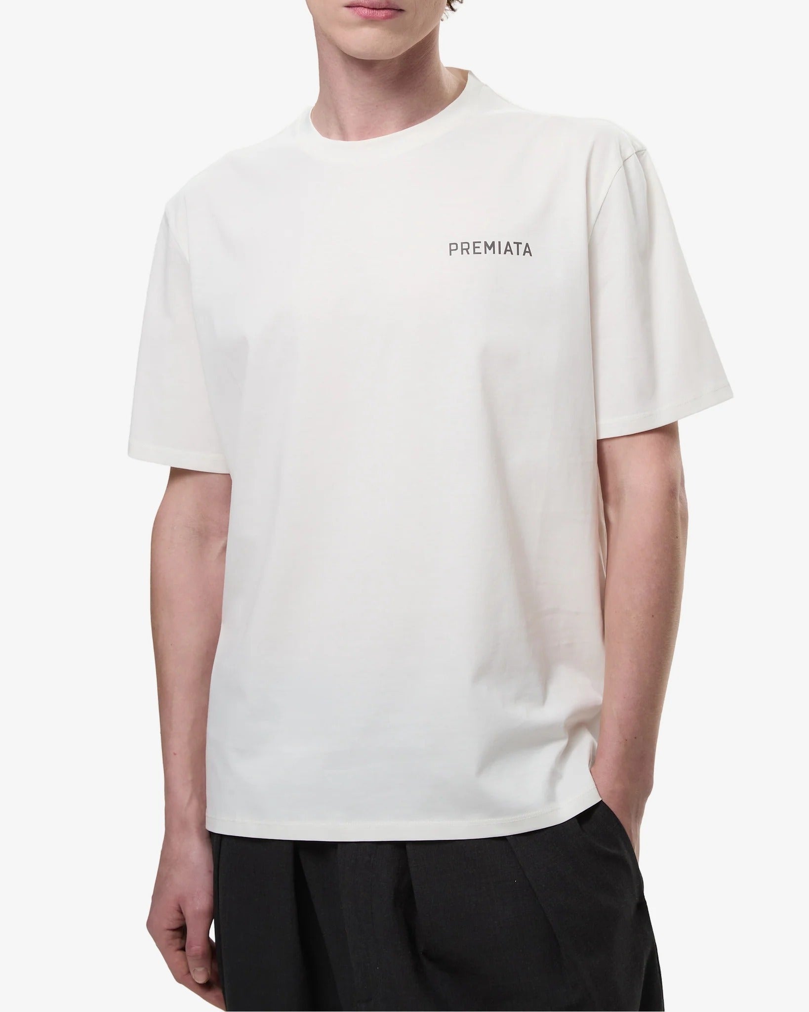 PREMIATA T-Shirt Uomo Jersey Logo Lettering-Bianco