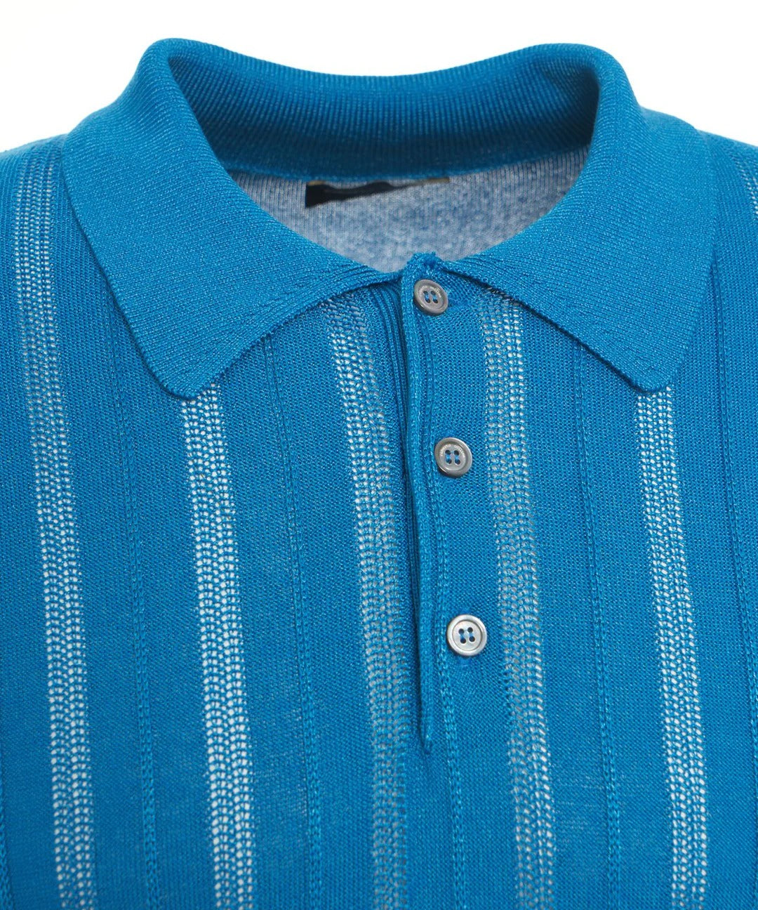 ROBERTO COLLINA Polo Uomo Punto Traforato-Denim