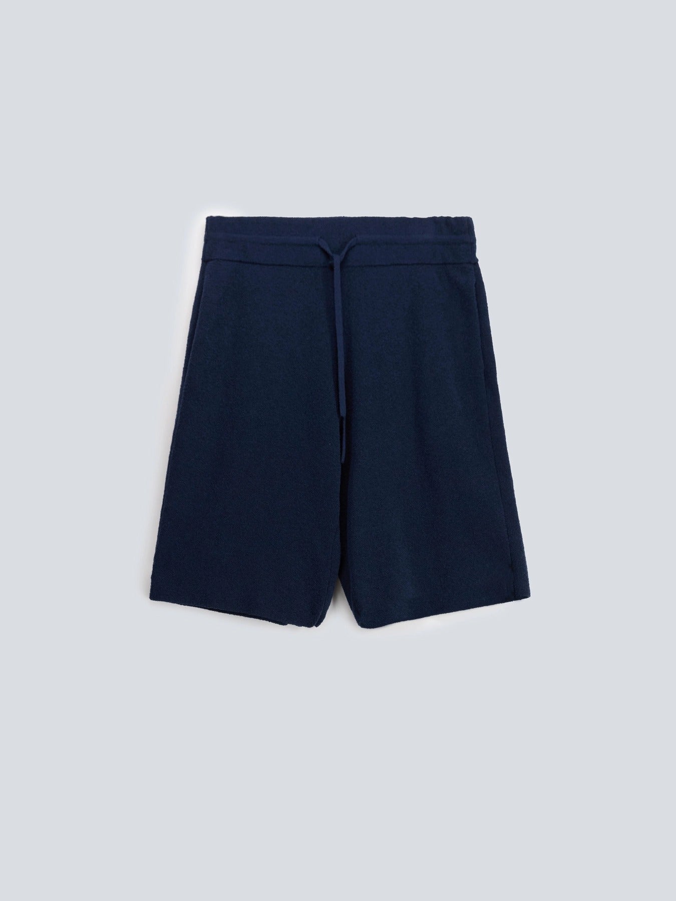 ROBERTO COLLINA Bermuda Uomo Effetto Spugna-Navy