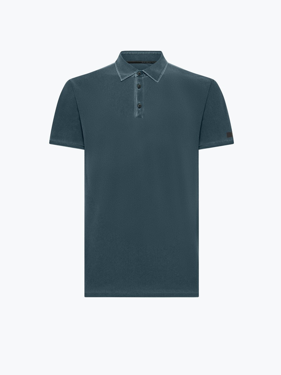 RRD Polo Uomo Techno Wash Piquè-Blue Black