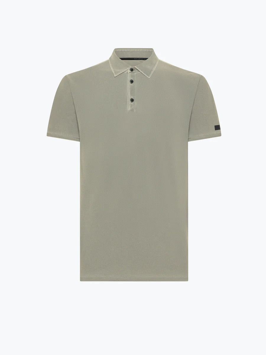 RRD Polo Uomo Techno Wash Piquè-White Sand