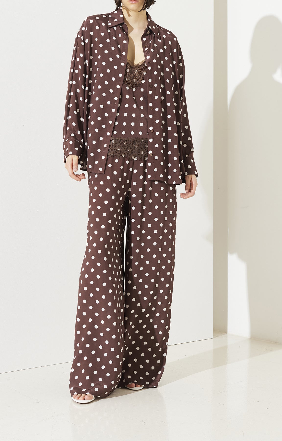 SO ALLURE Pantalone Palazzo Pois-Namibia