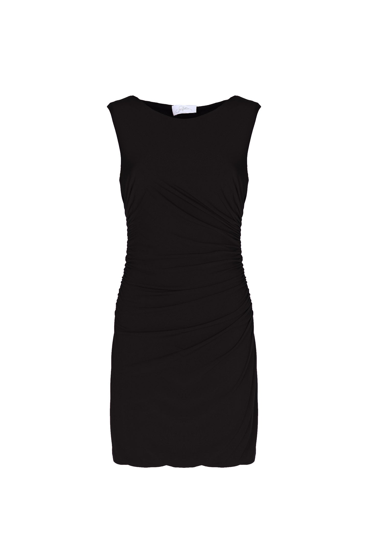 SO ALLURE Abito Corto Jersey Drappeggio-Nero