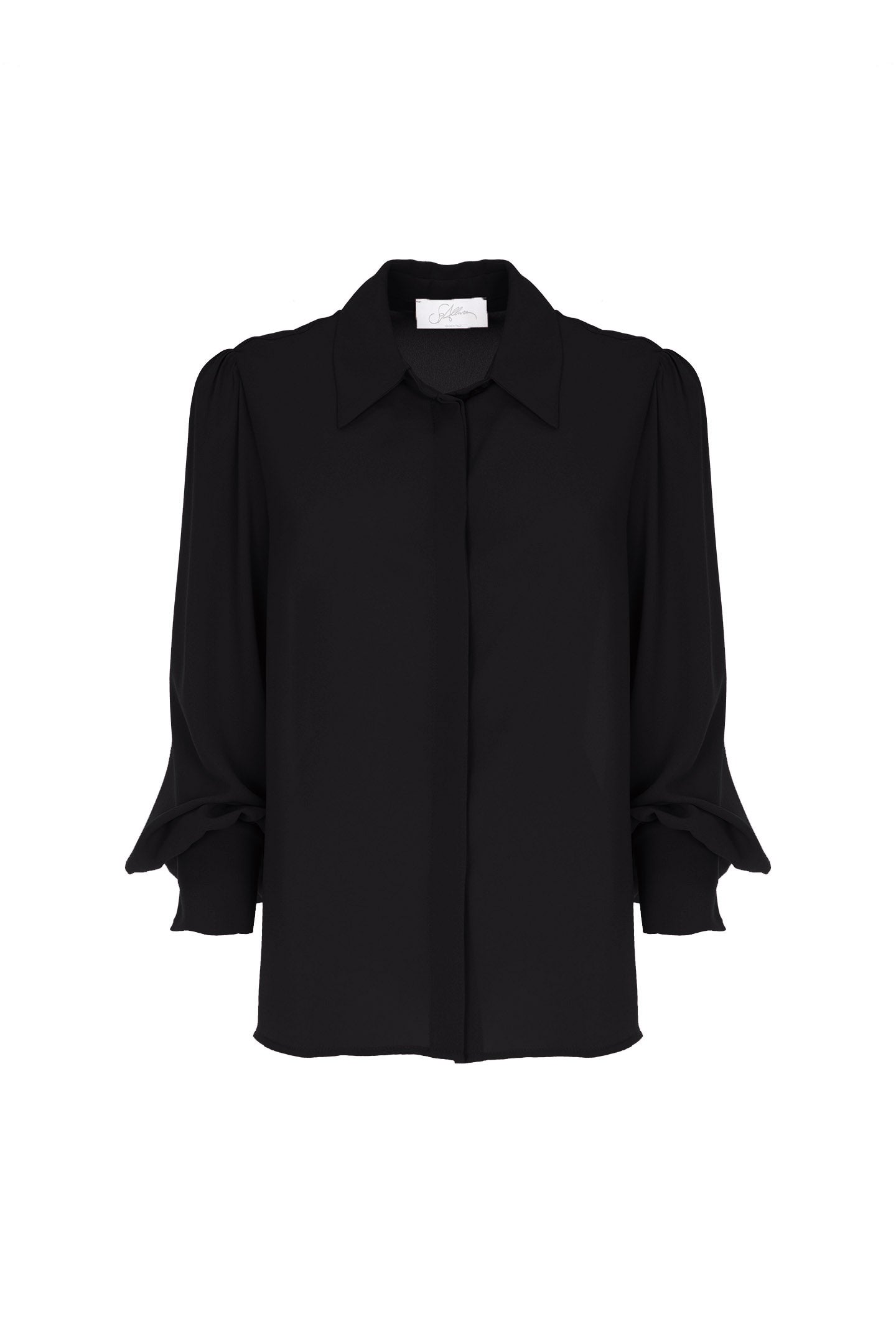 SO ALLURE Camicia Basic Georgette-Nero