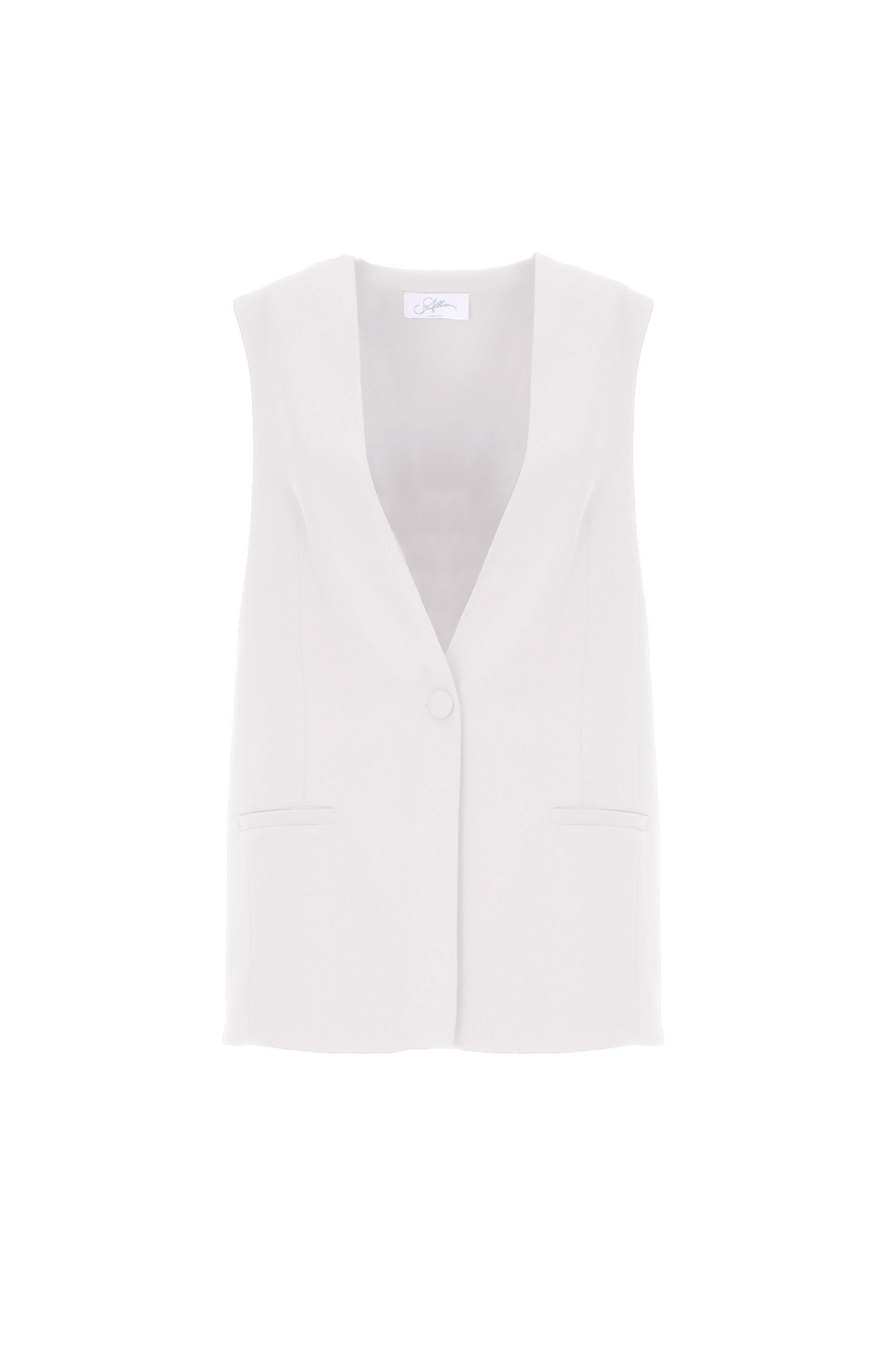 SO ALLURE Gilet Over Monopetto Fluido-Milk