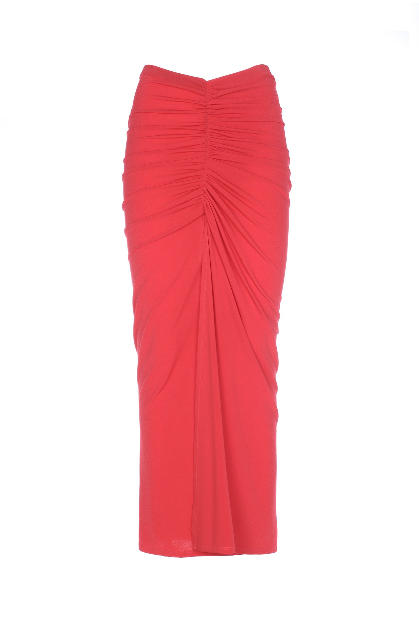 SO ALLURE Gonna Lunga Jersey-Rosso