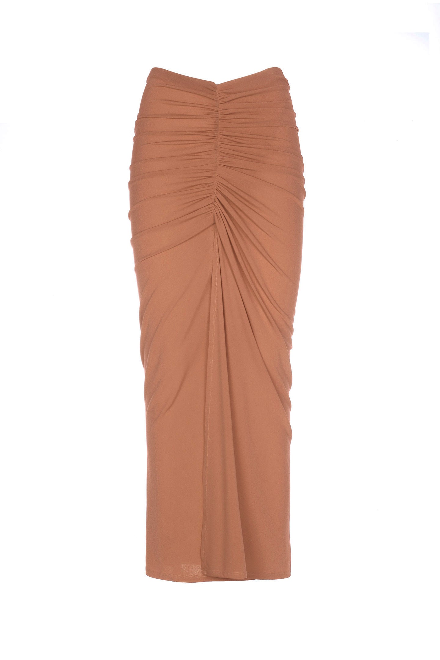 SO ALLURE Gonna Lunga Jersey-Terra