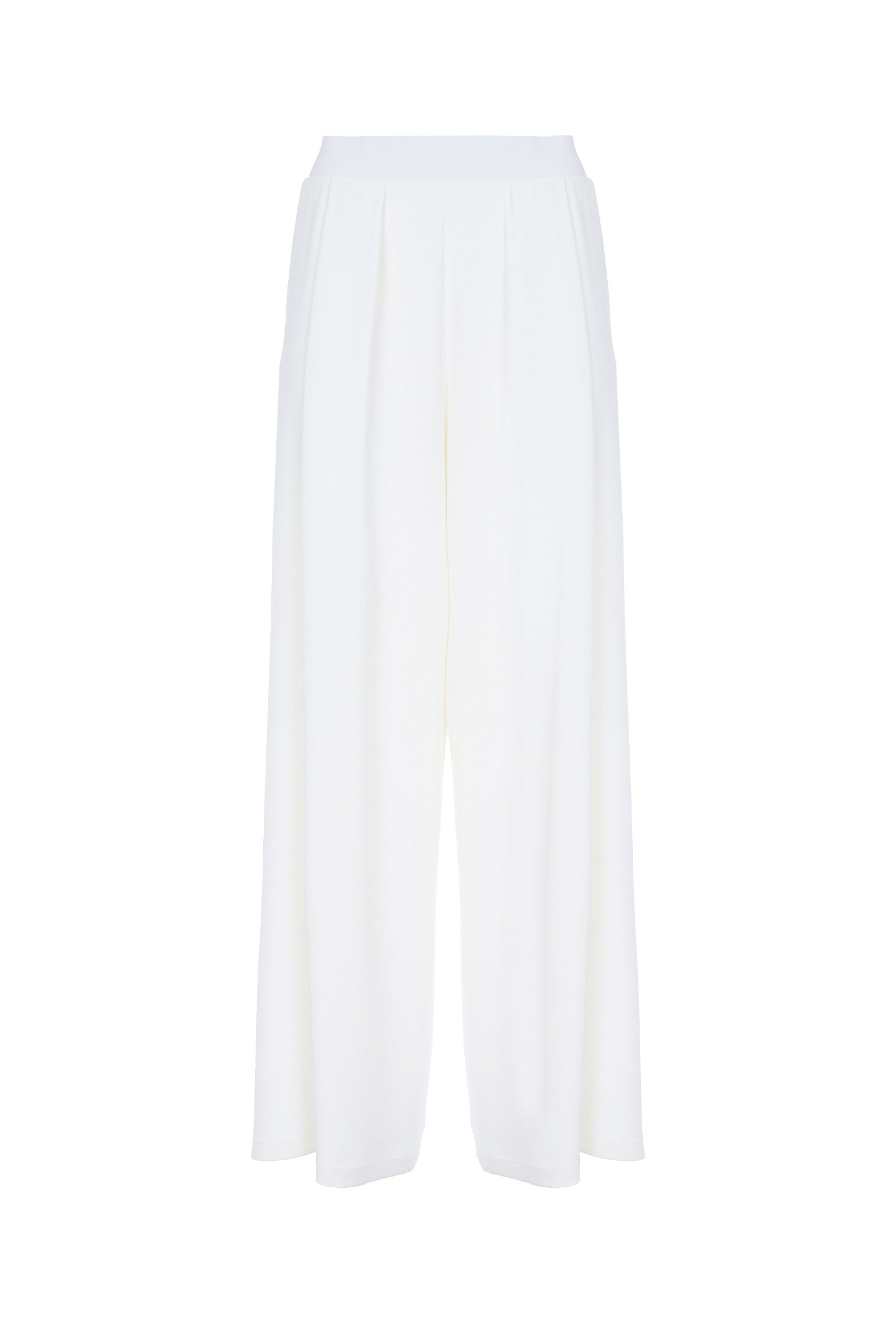 SO ALLURE Pantalone Maxi Palazzo Fluido-Milk