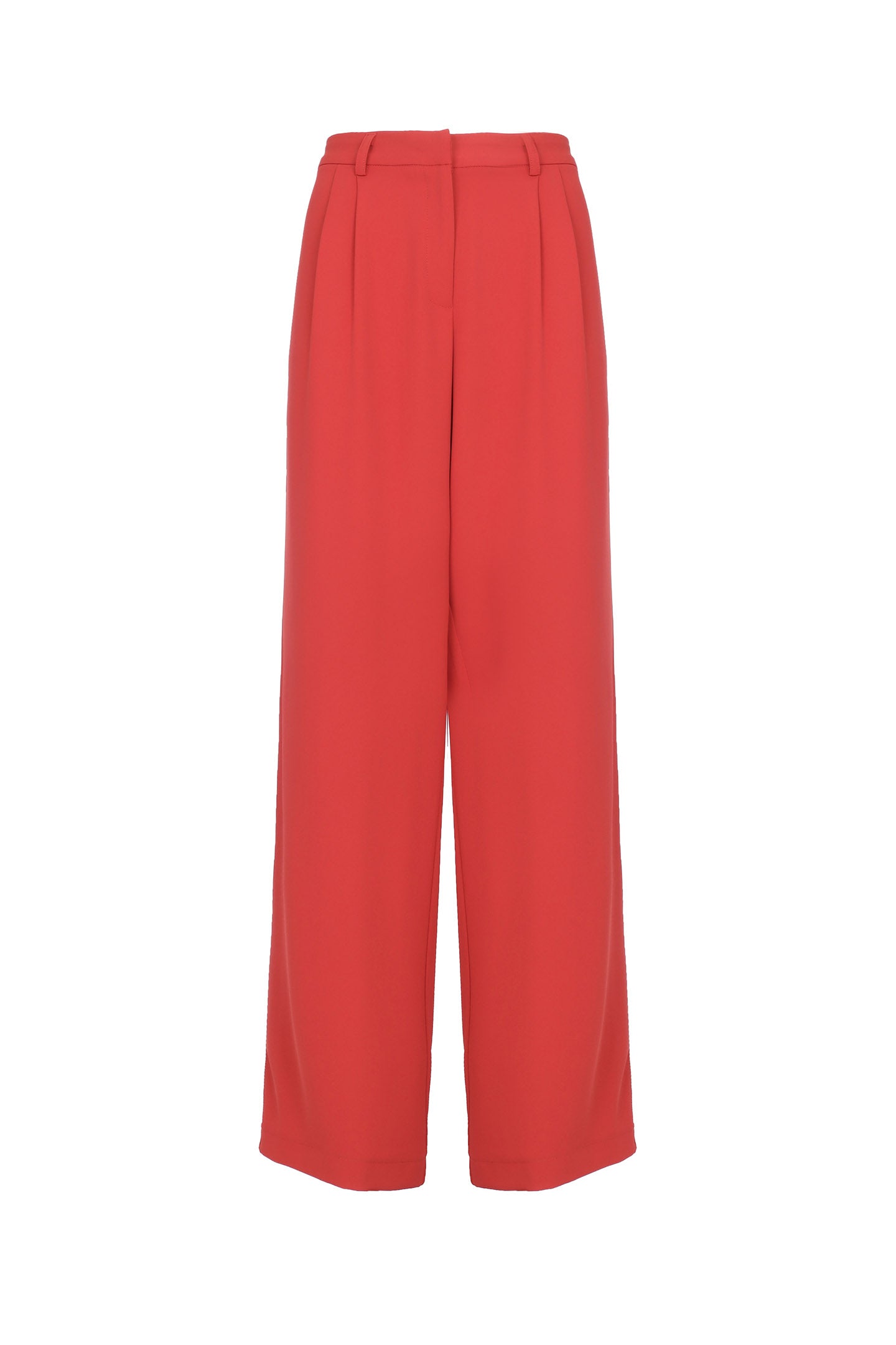 SO ALLURE Pantalone Palazzo Banda Laterale Fluido-Rosso