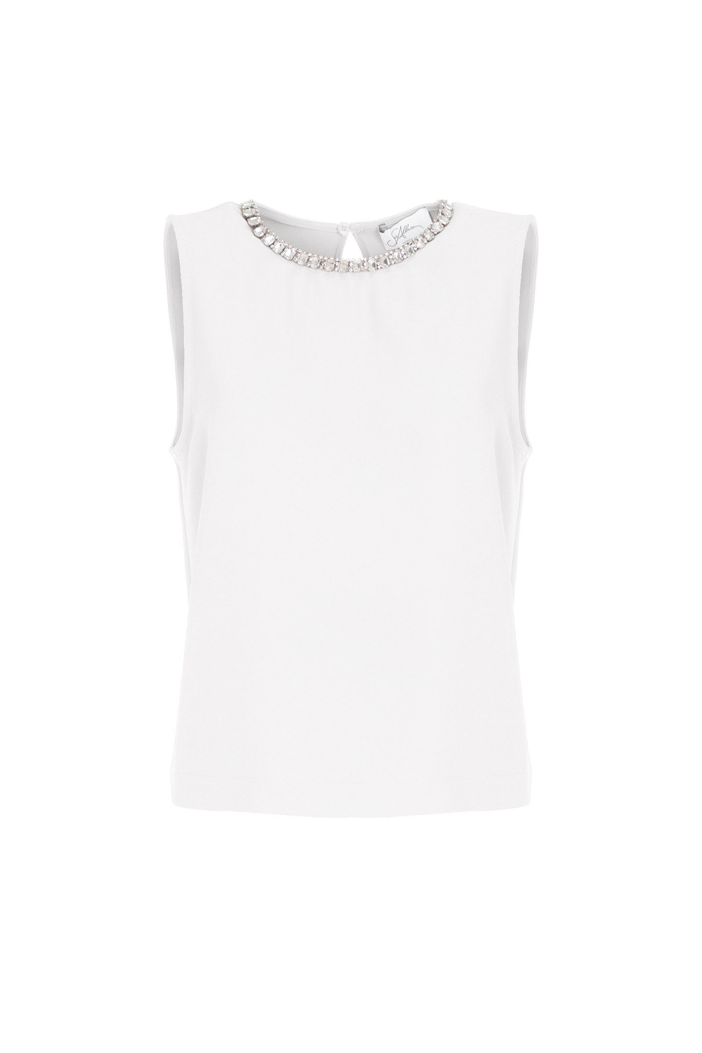 SO ALLURE Blusa Girocollo strass-Milk