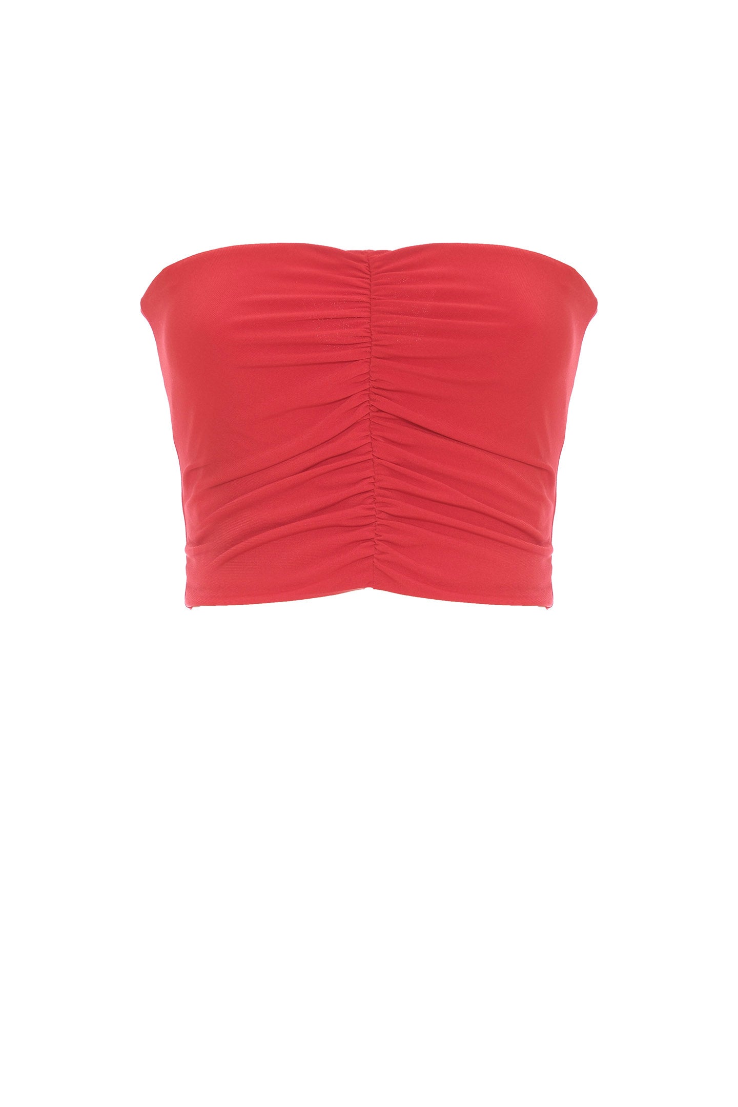 SO ALLURE Top fascia Increspato Jersey-Rosso