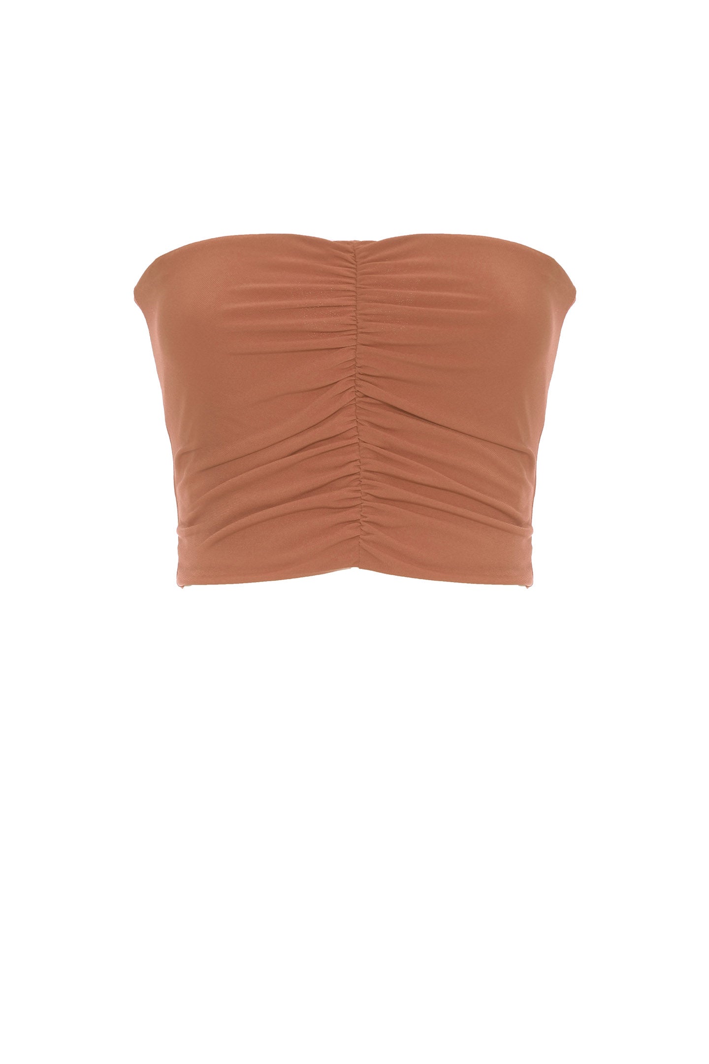 SO ALLURE Top fascia Increspato Jersey-Terra