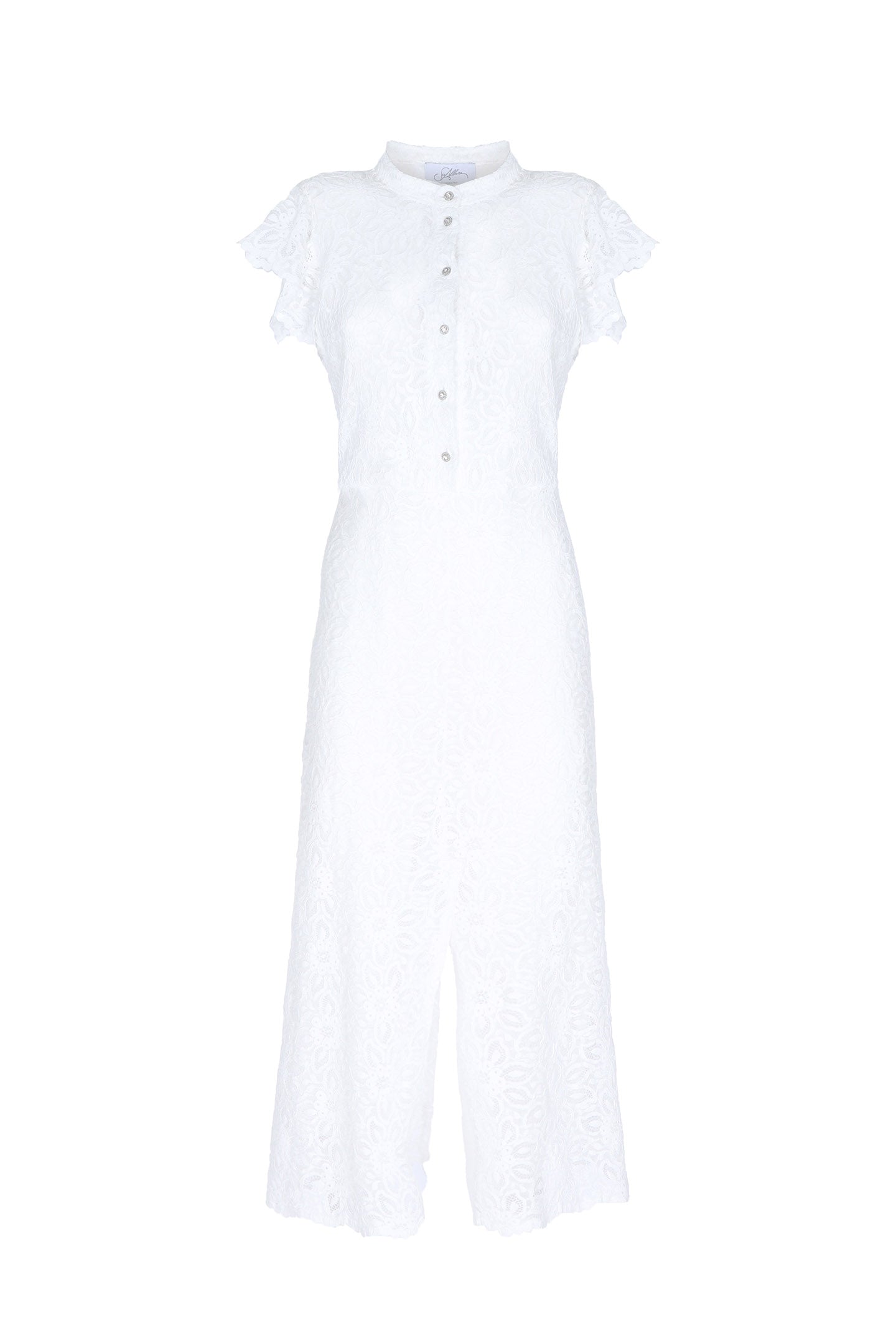 SO ALLURE Abito Midi pizzo-Latte
