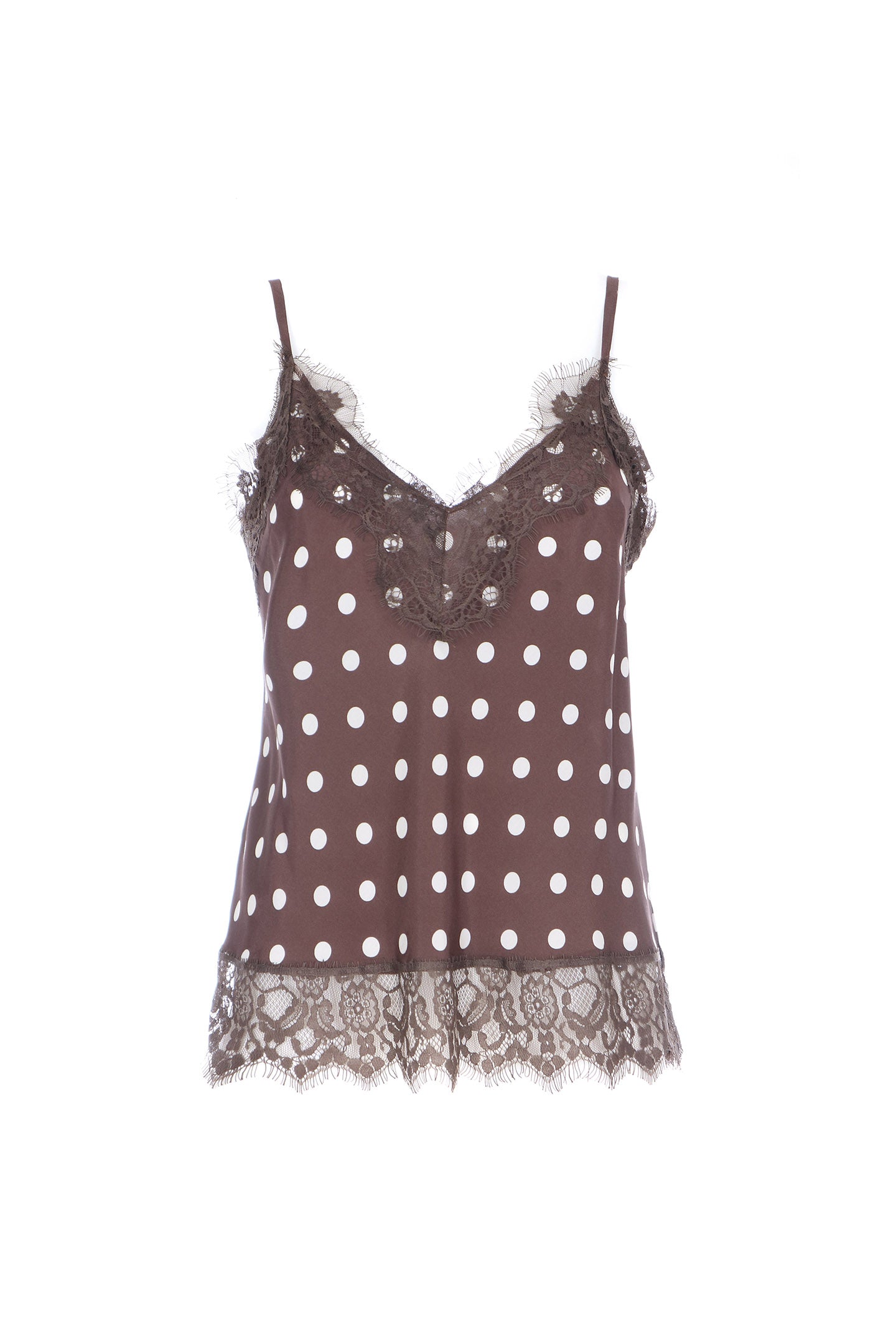 SO ALLURE Top Pizzo Pois-Namibia