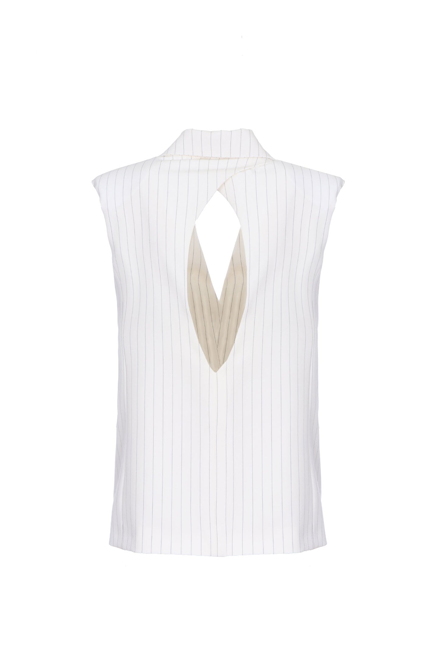 SO ALLURE Gilet Doppiopetto gessato Apertura Goccia-Burro