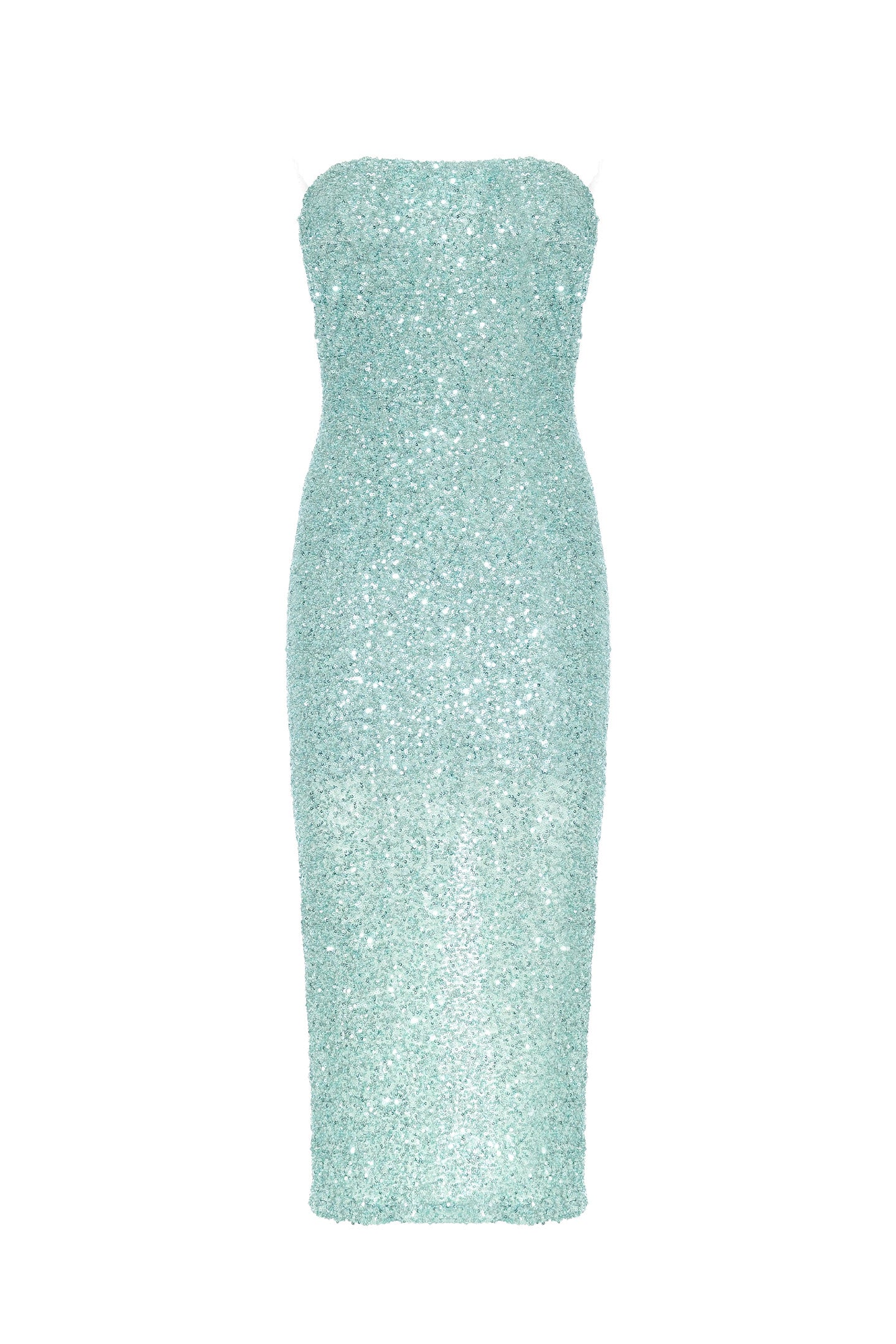SO ALLURE Abito Tubino Paillettes-Acqua
