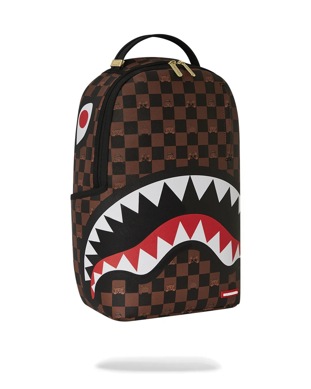 SPRAYGROUND ZAINO PEEKING CHARACTER CHECK-Marrone