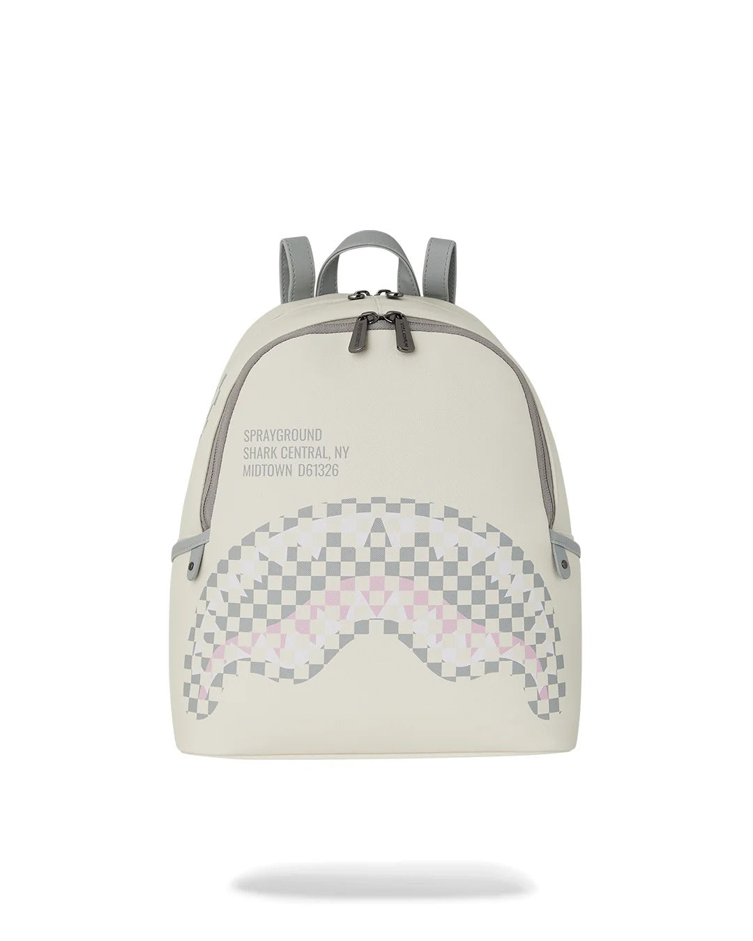 SPRAYGROUND Zainetto Cream Check SHARK CENTRAL-Ecru