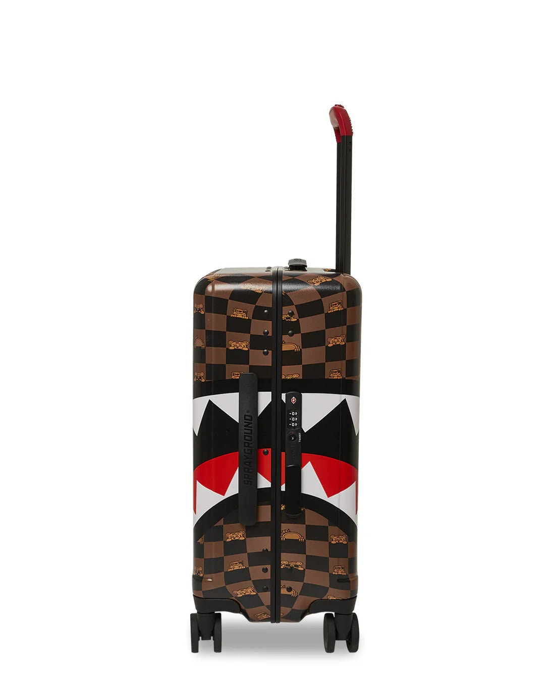 SPRAYGROUND Trolley Peeking Character Check-Marrone