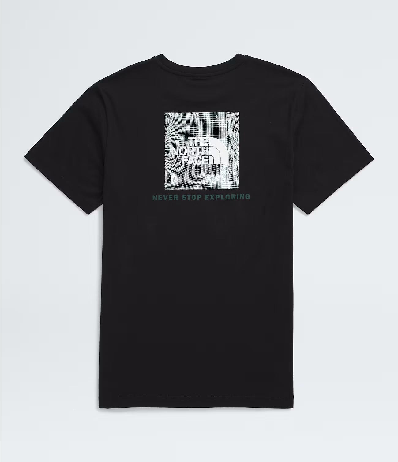 THE NORTH FACE T-Shirt Uomo Nse Box-Tnf Black Deep Nori Trail Grid Print