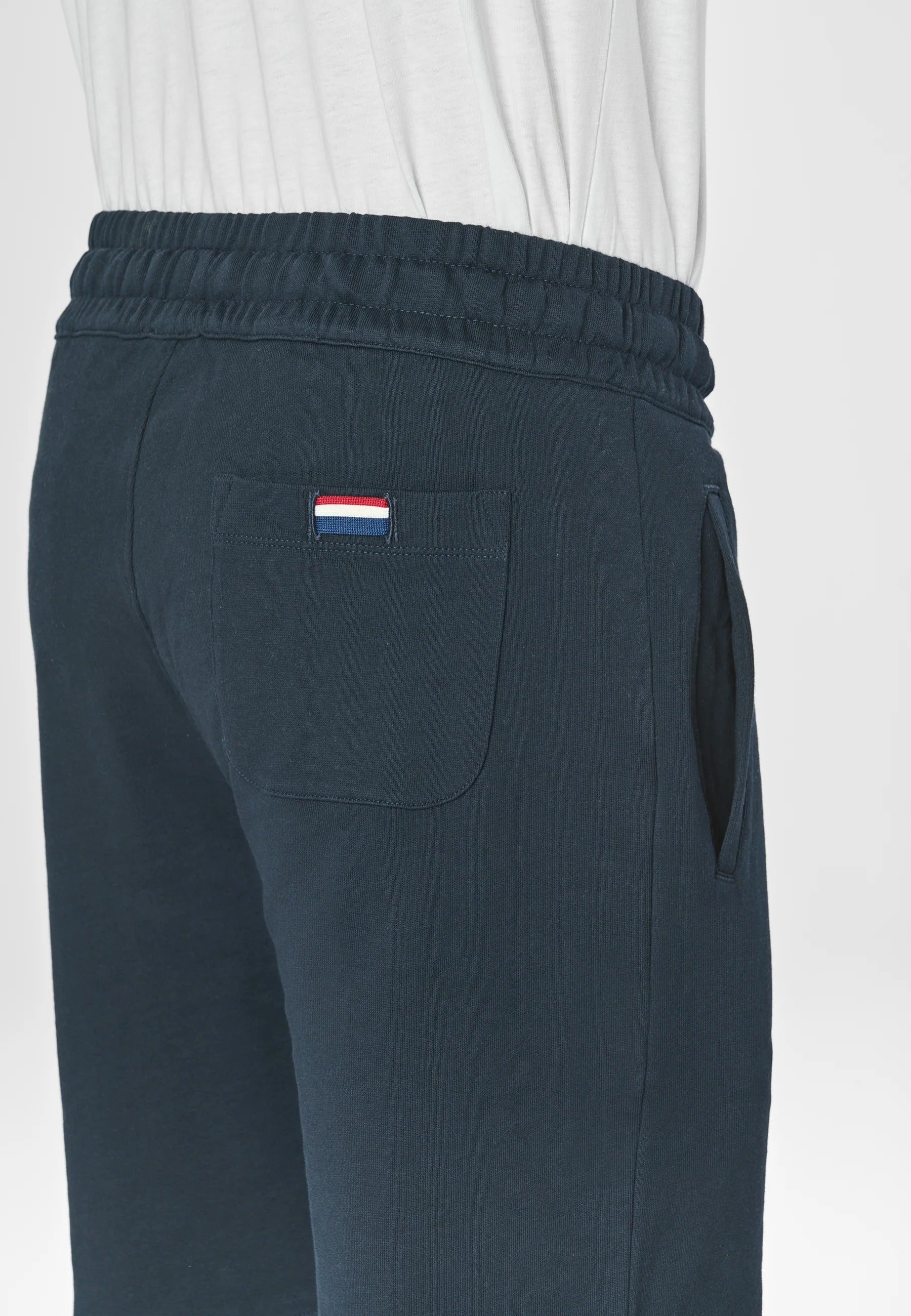 U.S. POLO ASSN. Shorts Uomo BALD Felpa Cotone-Blu Navy