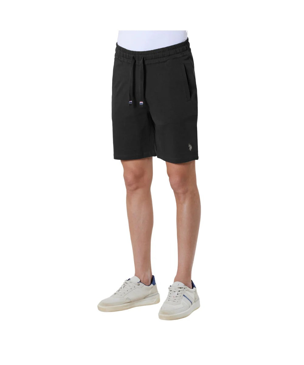 U.S. POLO ASSN. Shorts Uomo BALD Felpa Cotone-Nero