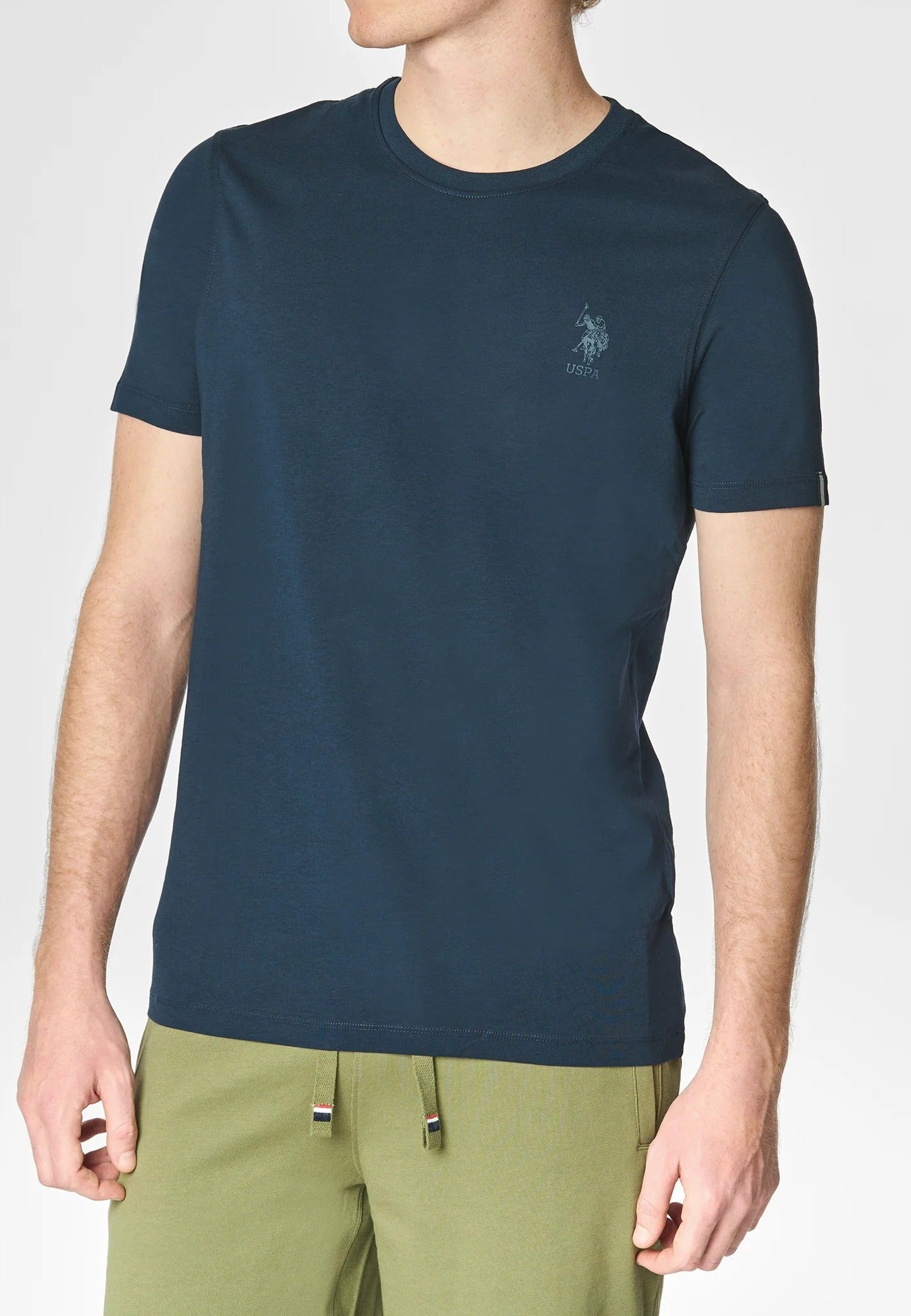 U.S. POLO ASSN. T-Shirt Uomo Mick Reflect Tape-Blu Navy