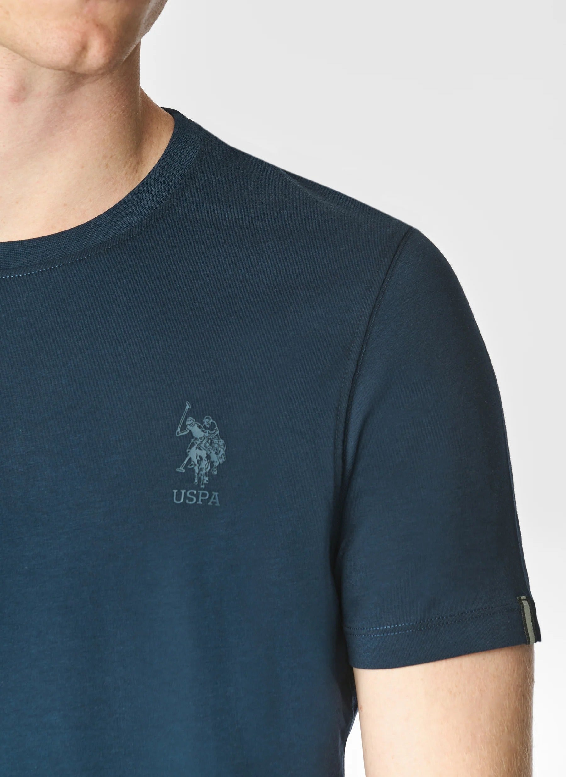 U.S. POLO ASSN. T-Shirt Uomo Mick Reflect Tape-Blu Navy