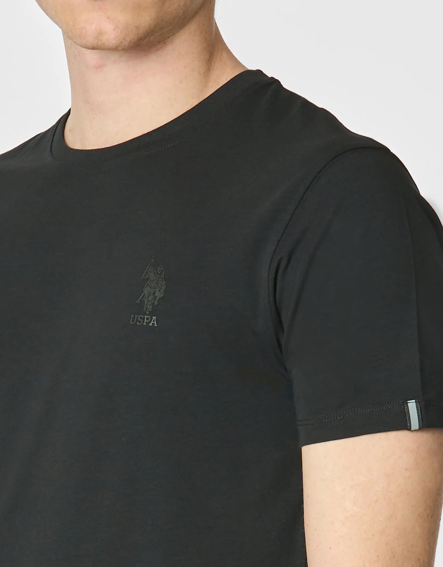 U.S. POLO ASSN. T-Shirt Uomo Mick Reflect Tape-Nero