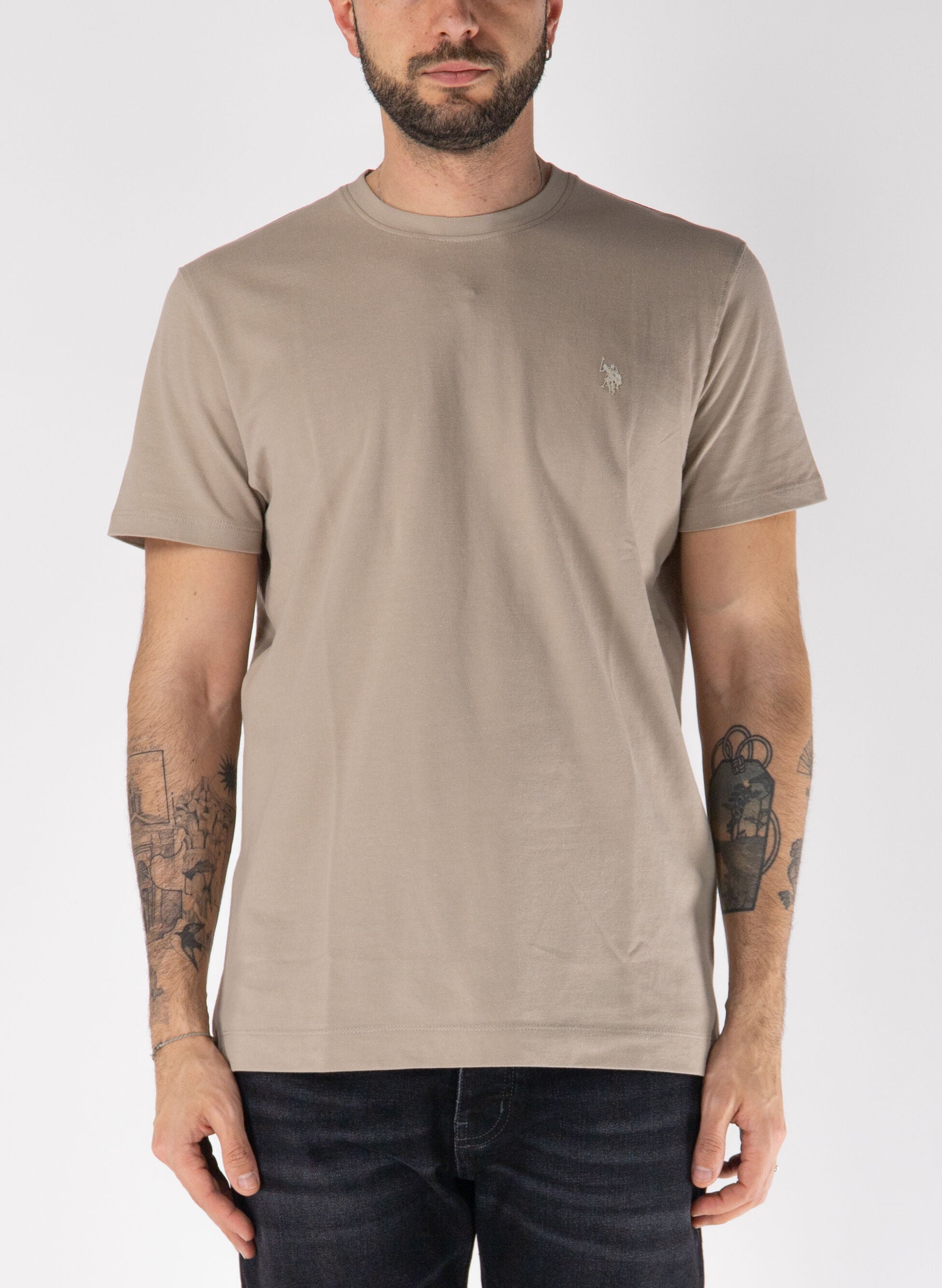 U.S. POLO ASSN. T-Shirt Uomo Mick Supima-Beige
