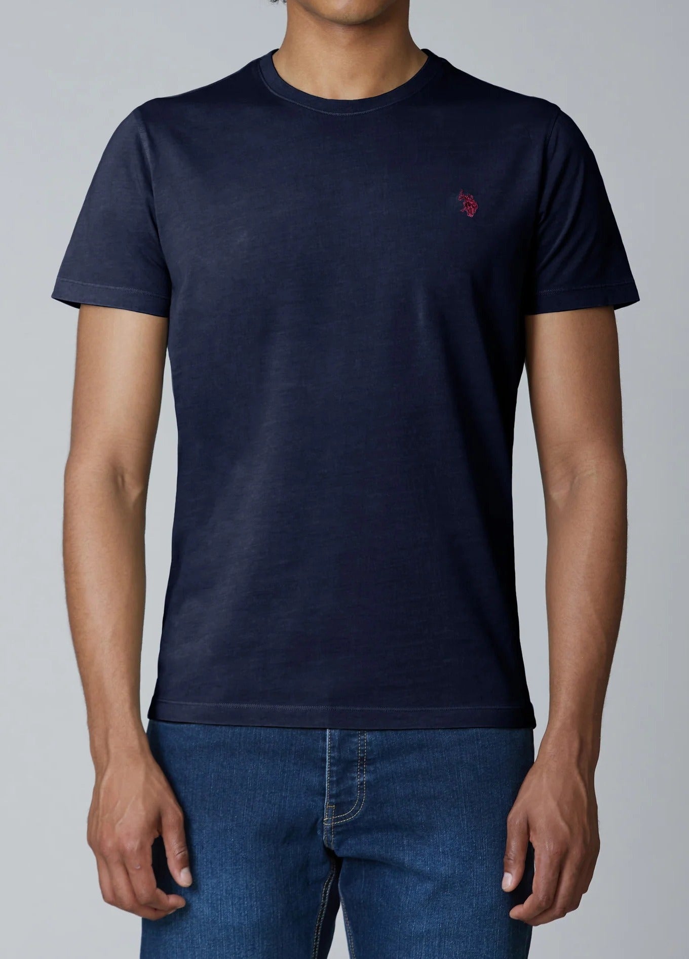 U.S. POLO ASSN. T-Shirt Uomo Faby Overdyed-Blu