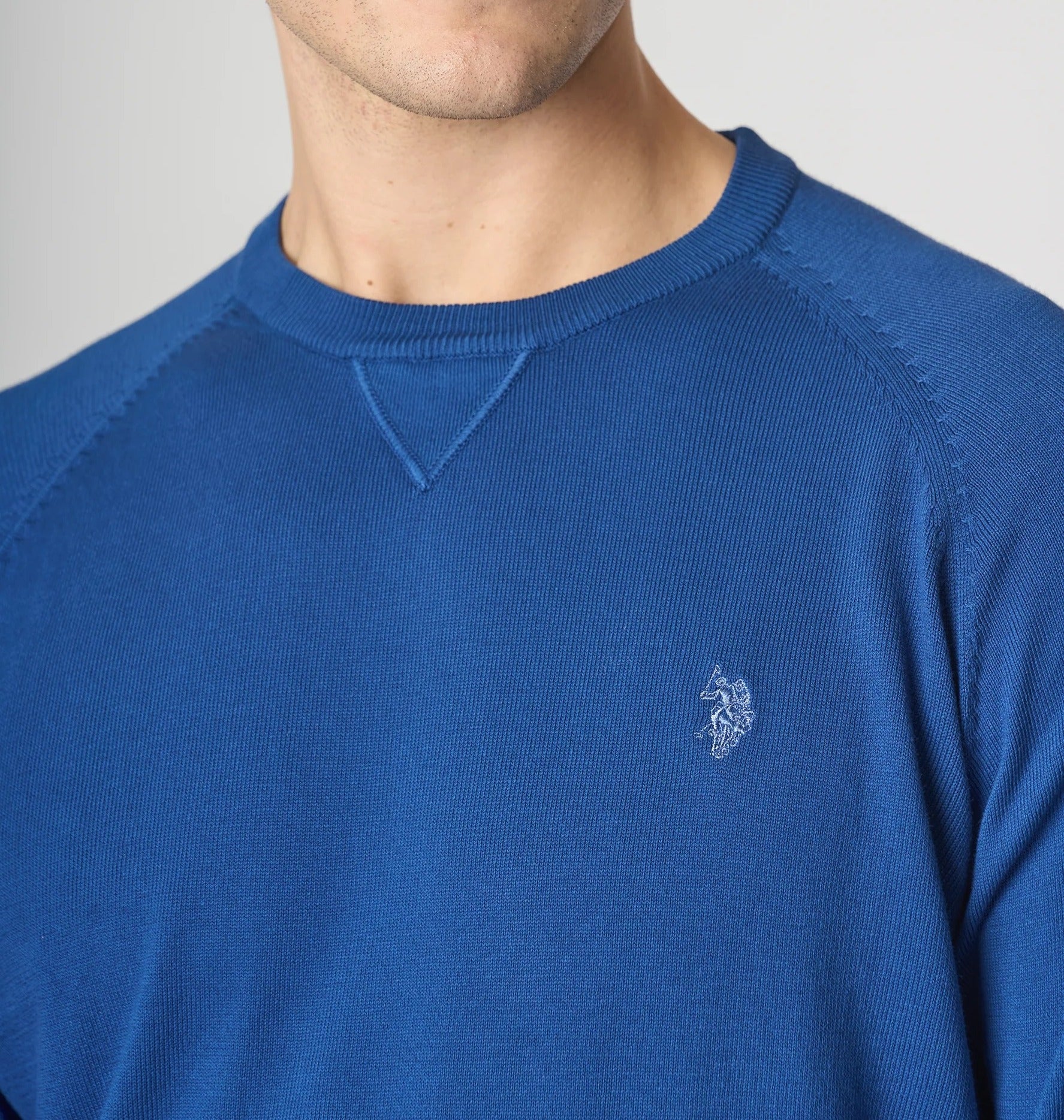 U.S. POLO ASSN. Pullover Uomo Lin Raglan-Blu