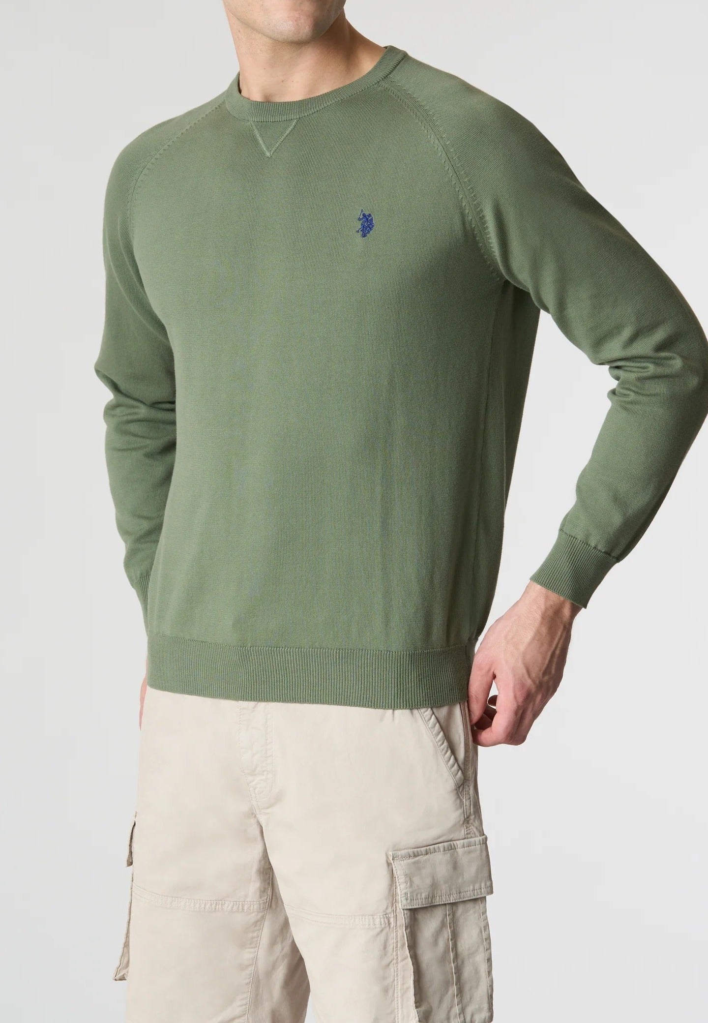 U.S. POLO ASSN. Pullover Uomo Lin Raglan-Verde