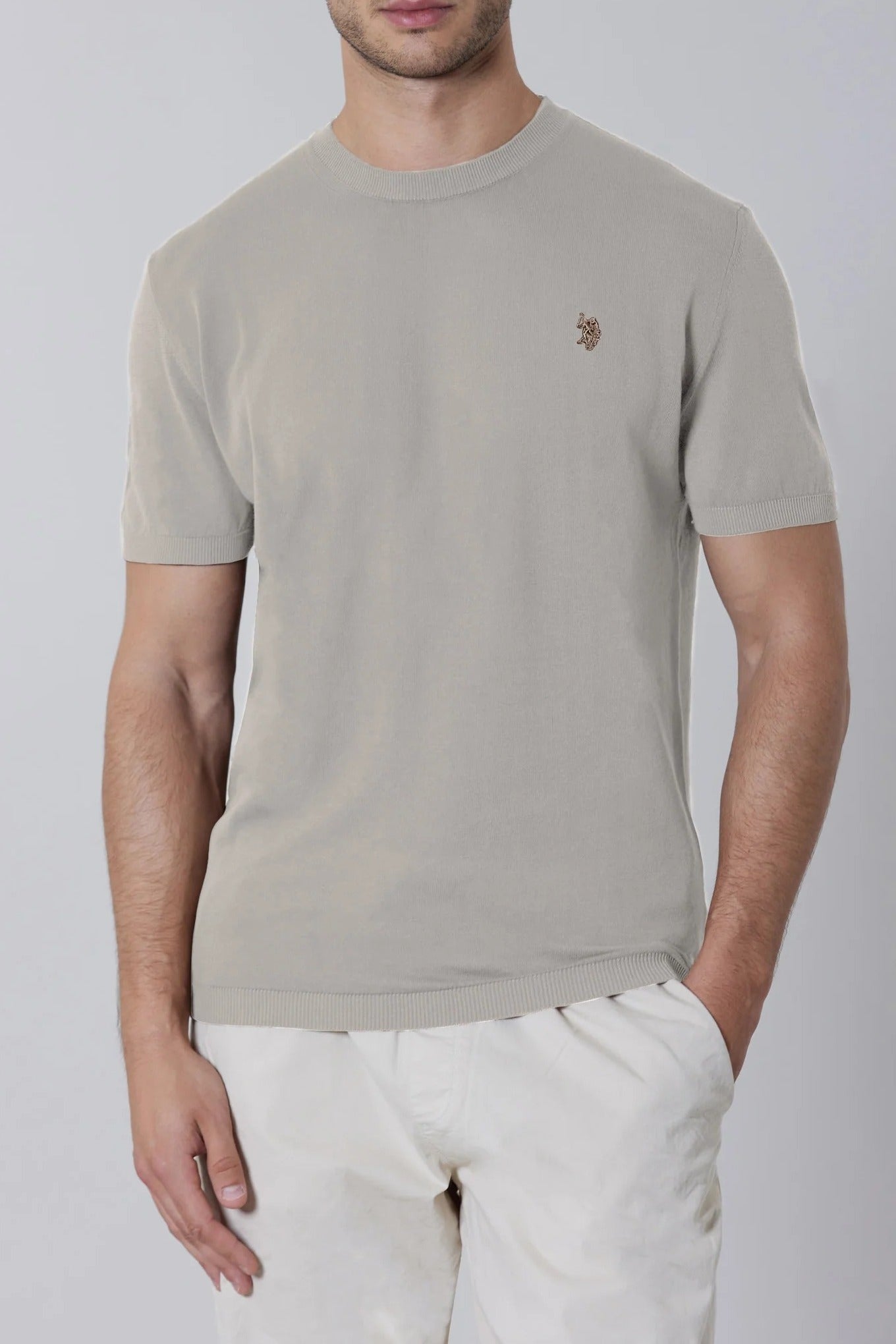 U.S. POLO ASSN. Maglia Uomo Ike-Beige