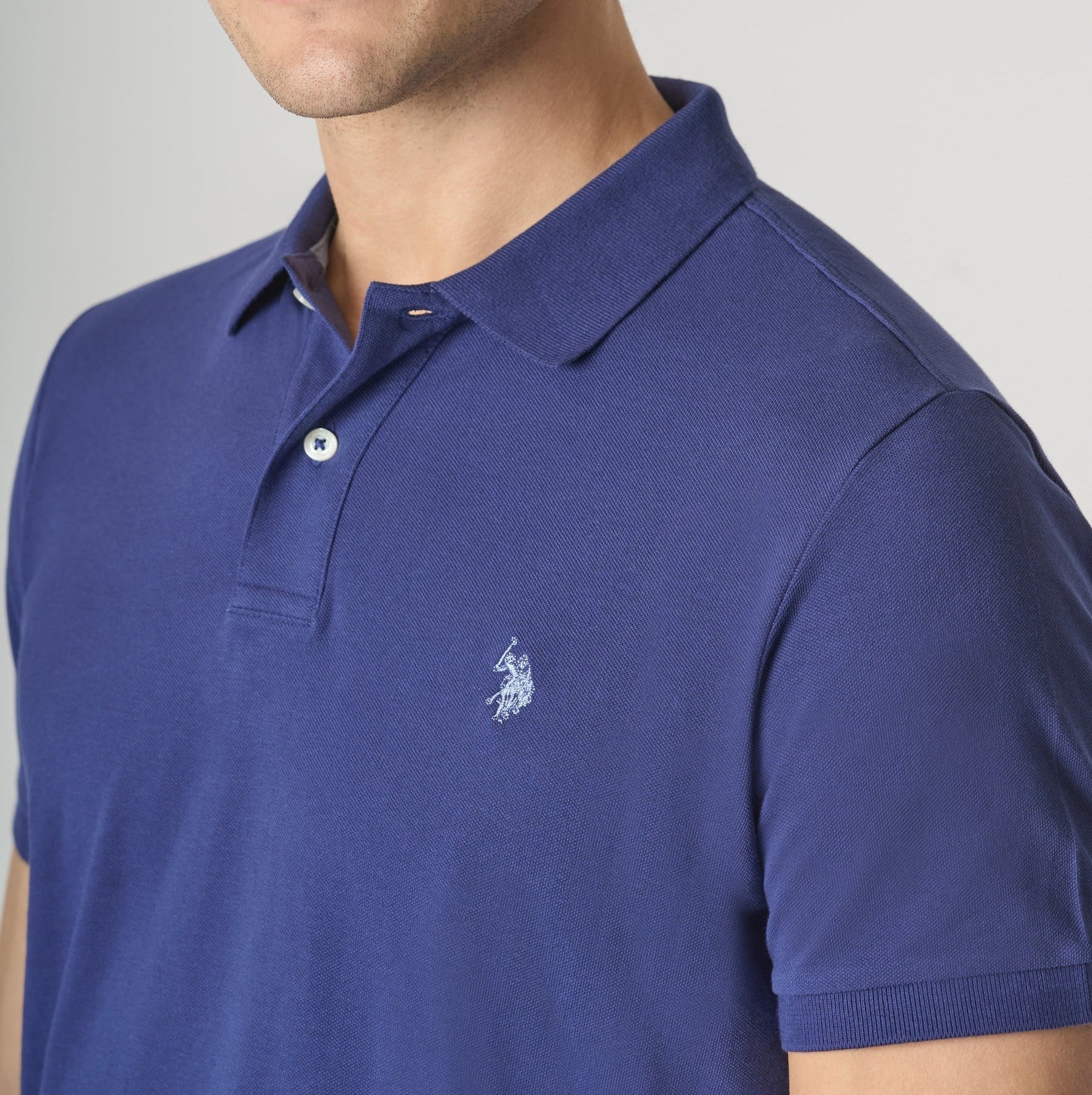 U.S. POLO ASSN. Polo Uomo King Basic-Blu Indaco