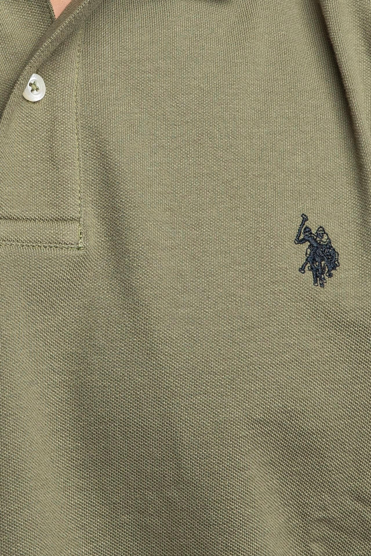 U.S. POLO ASSN. Polo Uomo King Basic-Verde Militare