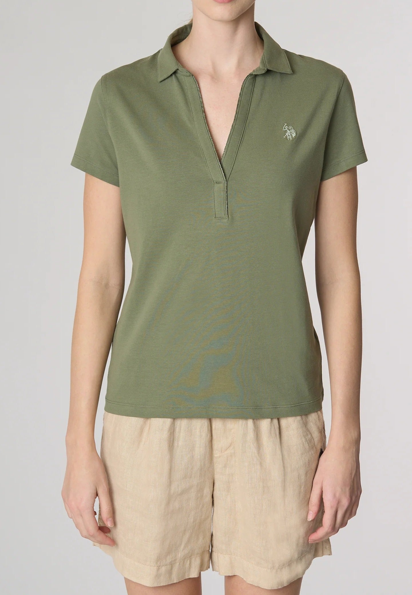 U.S. POLO ASSN. Polo Donna Chri-Verde Militare