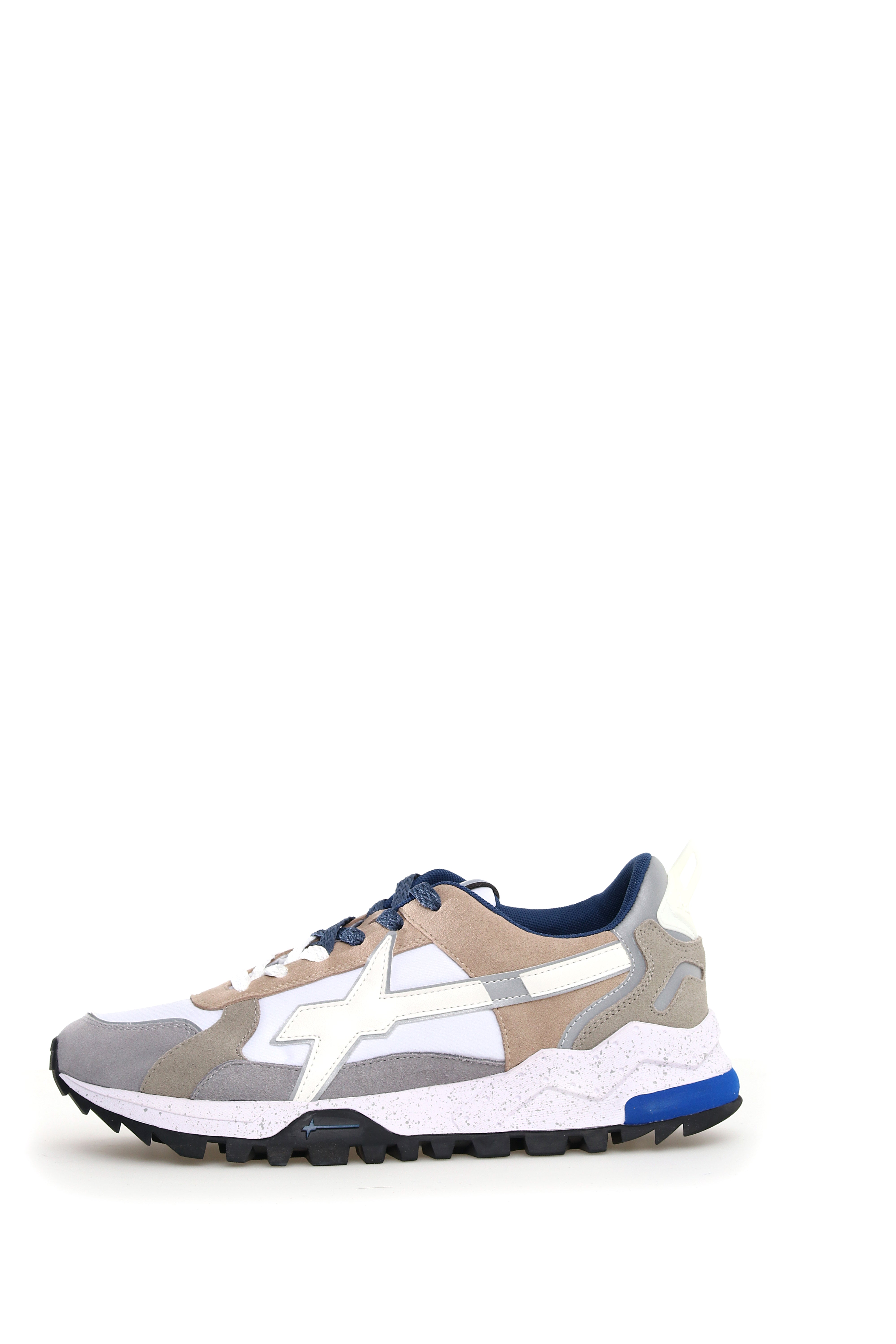 W6YZ Sneaker Uomo Breeze 3-M-Grigio Bianco Beige