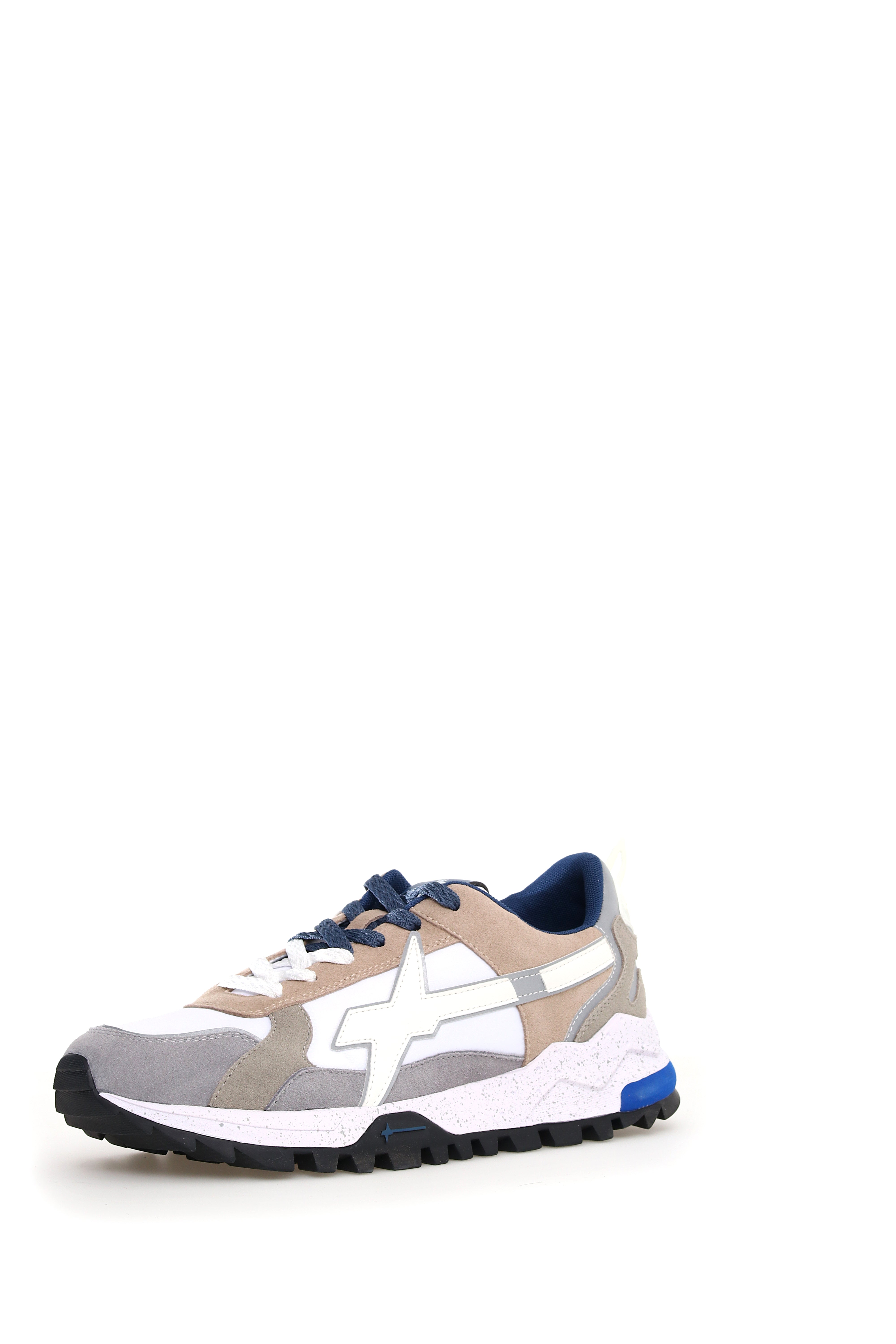 W6YZ Sneaker Uomo Breeze 3-M-Grigio Bianco Beige