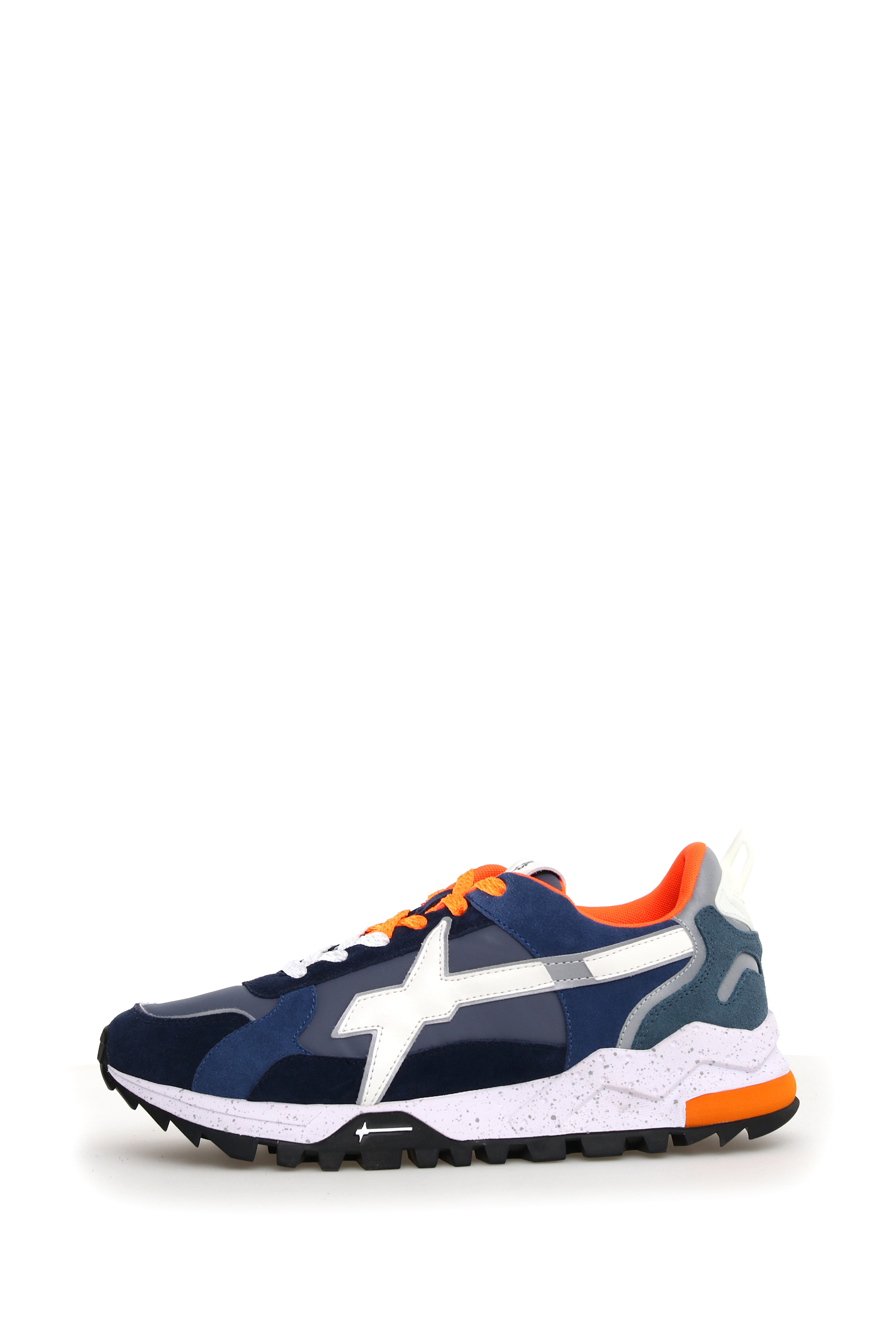 W6YZ Sneaker Uomo Breeze 3-M-Navy Bianco Arancione