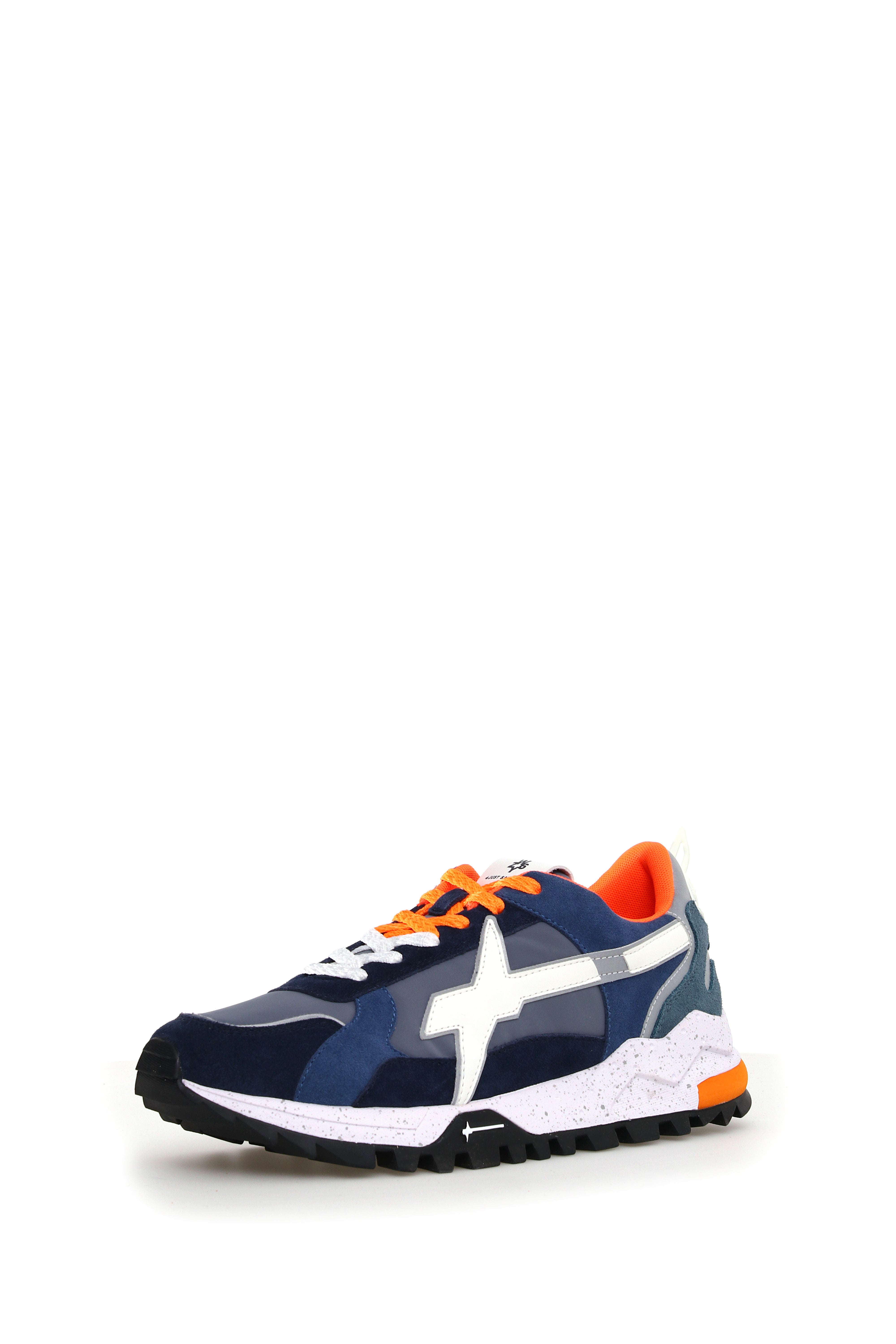 W6YZ Sneaker Uomo Breeze 3-M-Navy Bianco Arancione