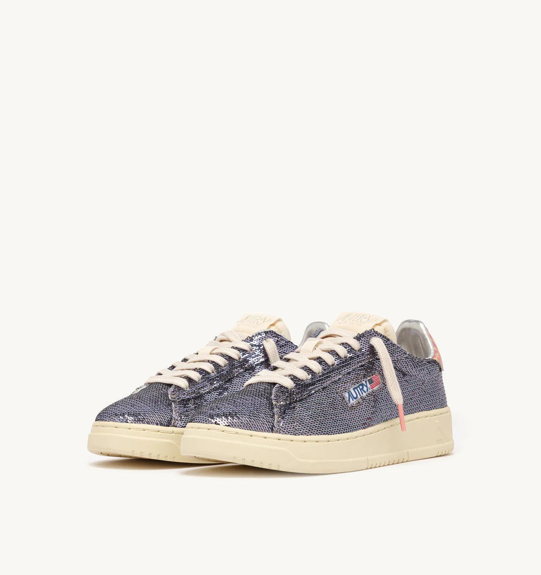 AUTRY Sneaker Donna Dallas Low-Gun Paillettes Pink Cro