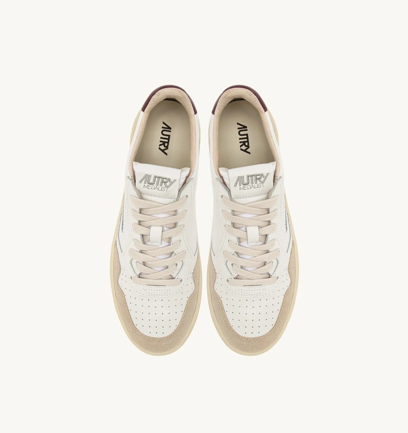 AUTRY Sneaker Uomo Medalist Low-White Burgundy